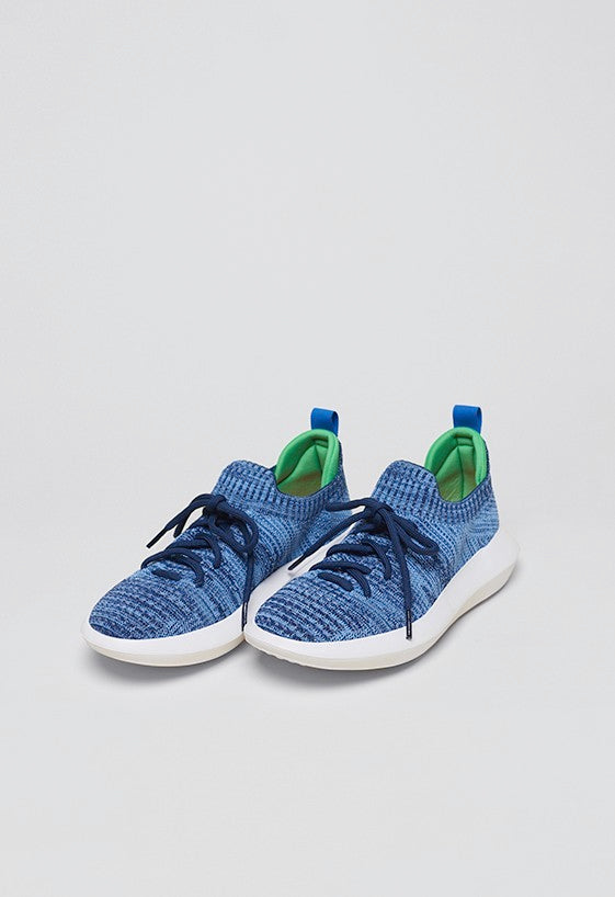 Tênis Knit Carol Amarração Azul Mescla