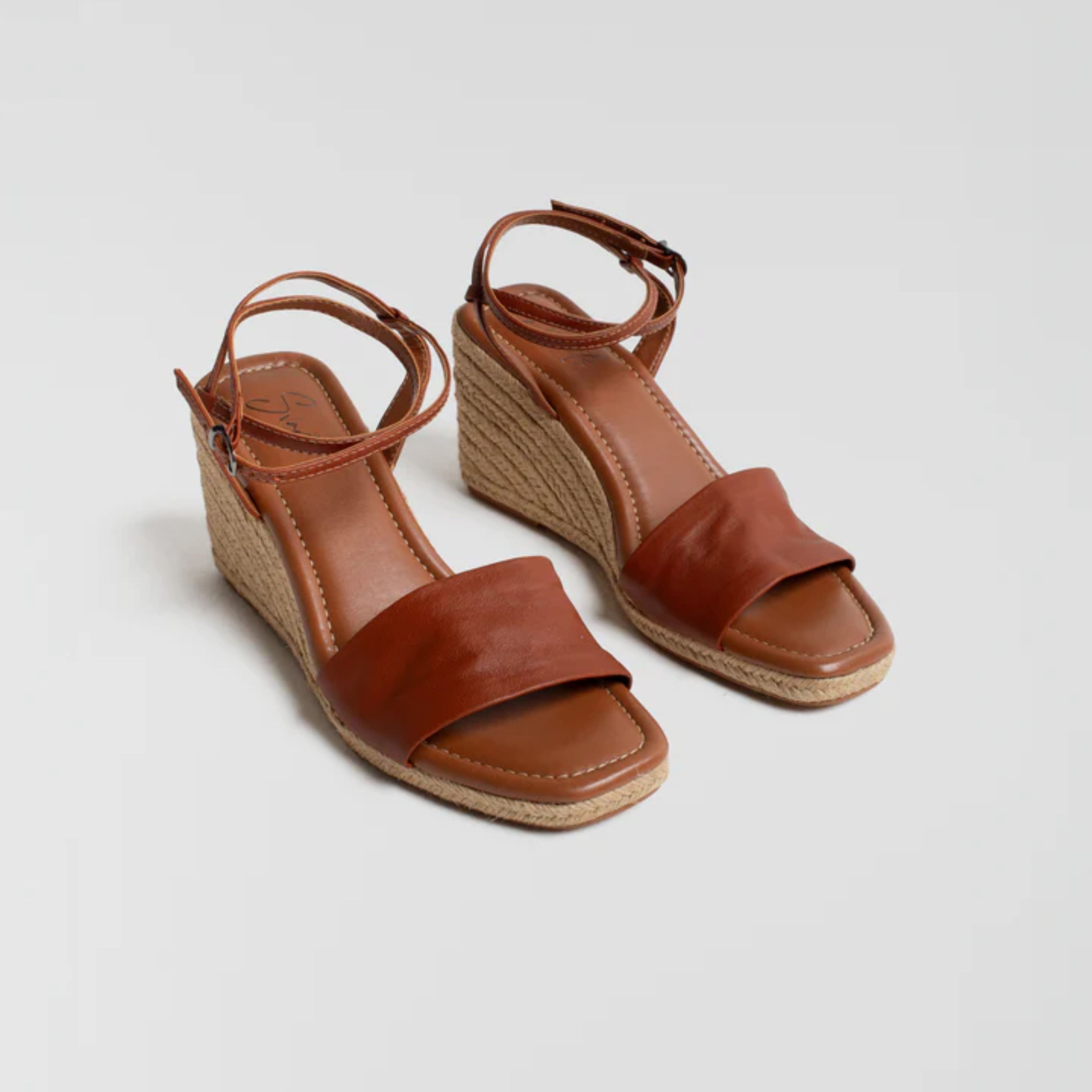 Anabela Couro Corda Tira Marina whisky