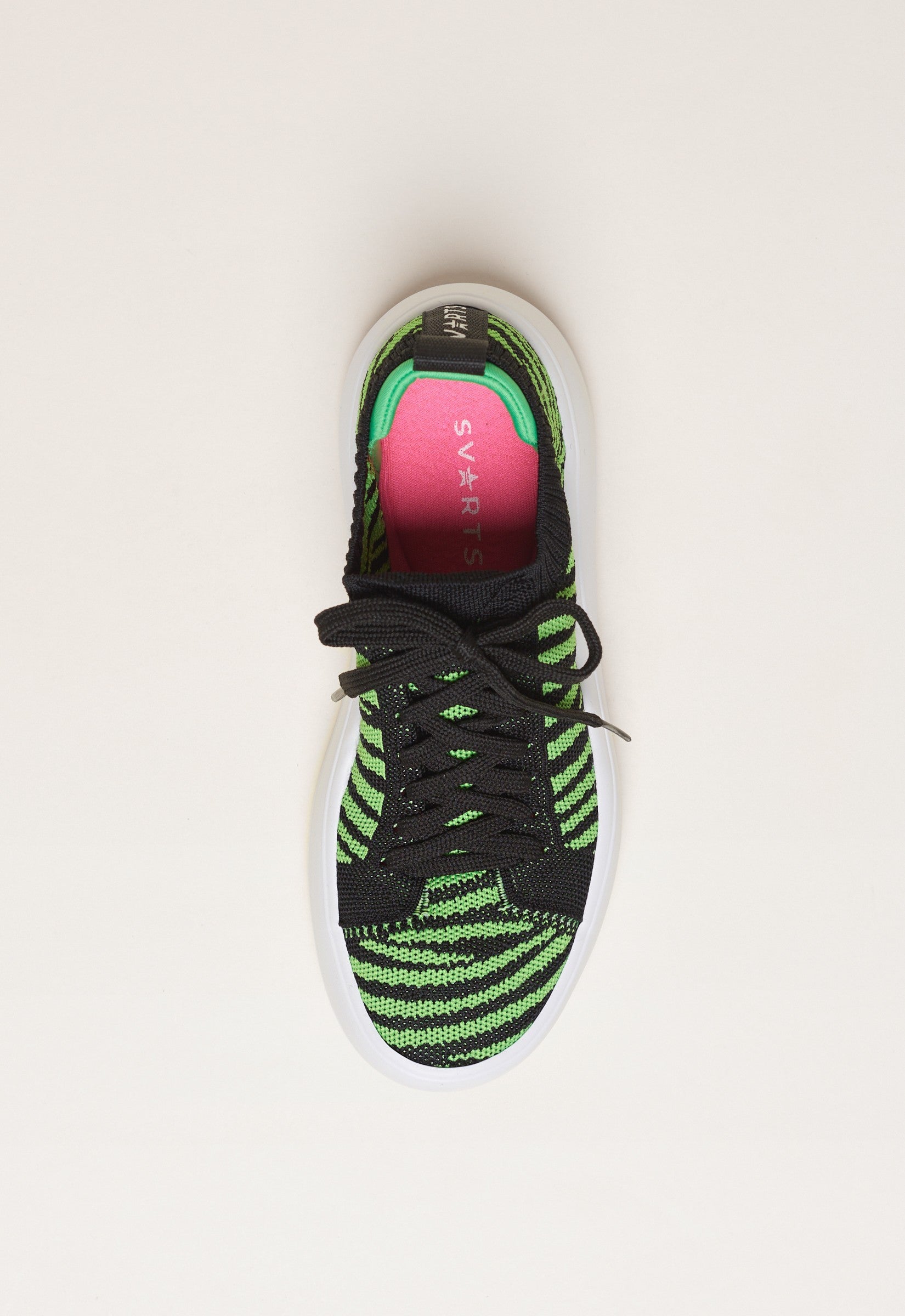 Tênis Knit Amarração Plataforma Zebra Verde