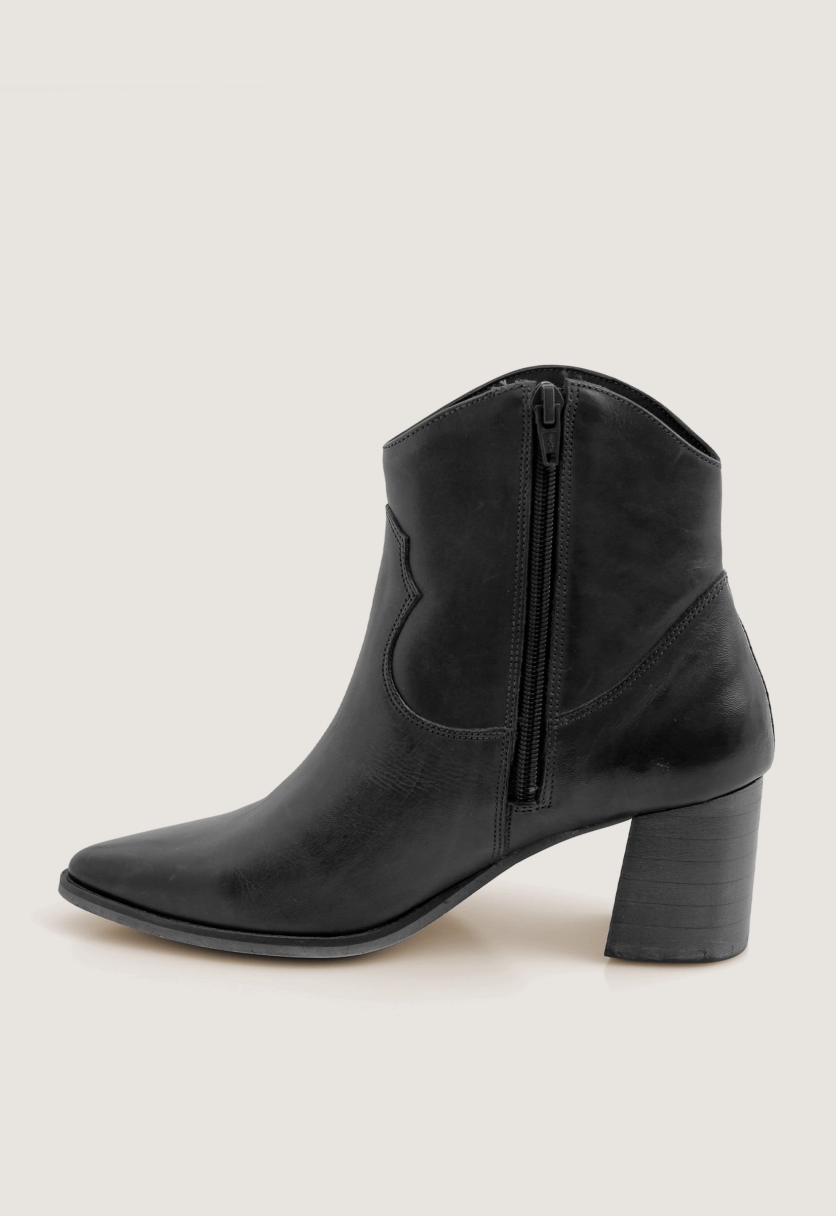 Bota Western Couro Preta