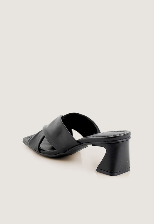 Sandália Mule Couro X Preto