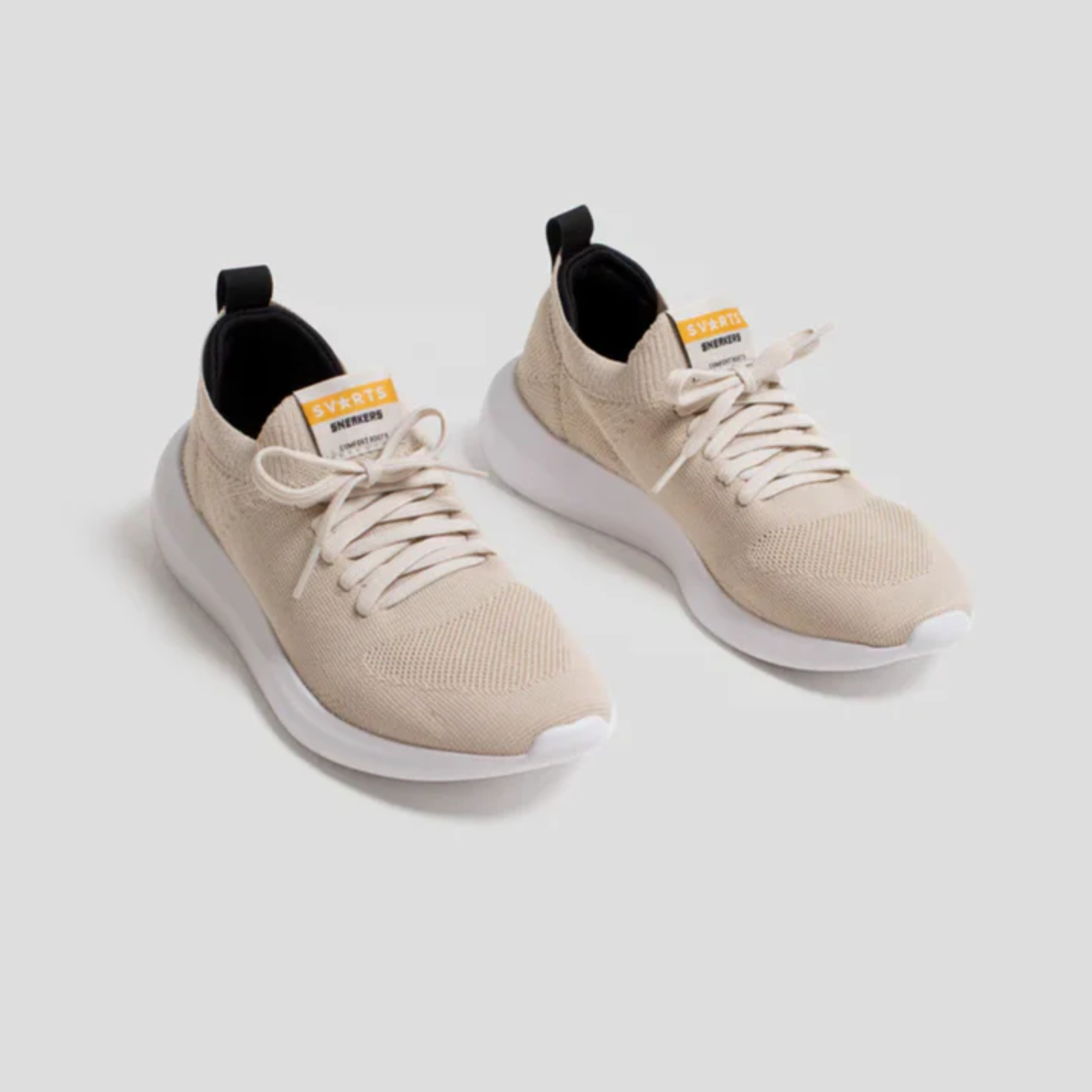 Tênis Knit Amarração Comfy Areia