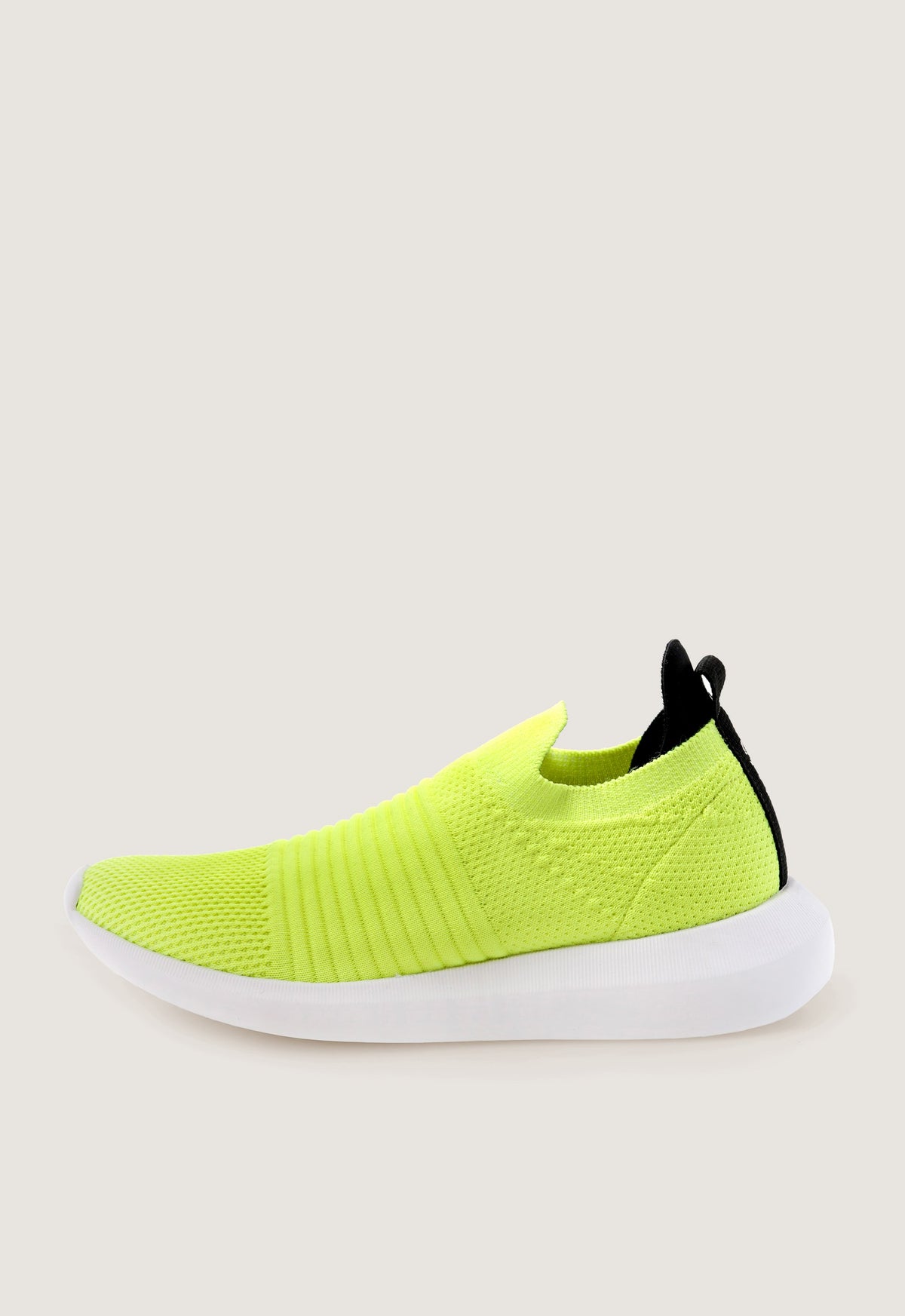 TENIS KNIT SLIP ON AMARELO NEON