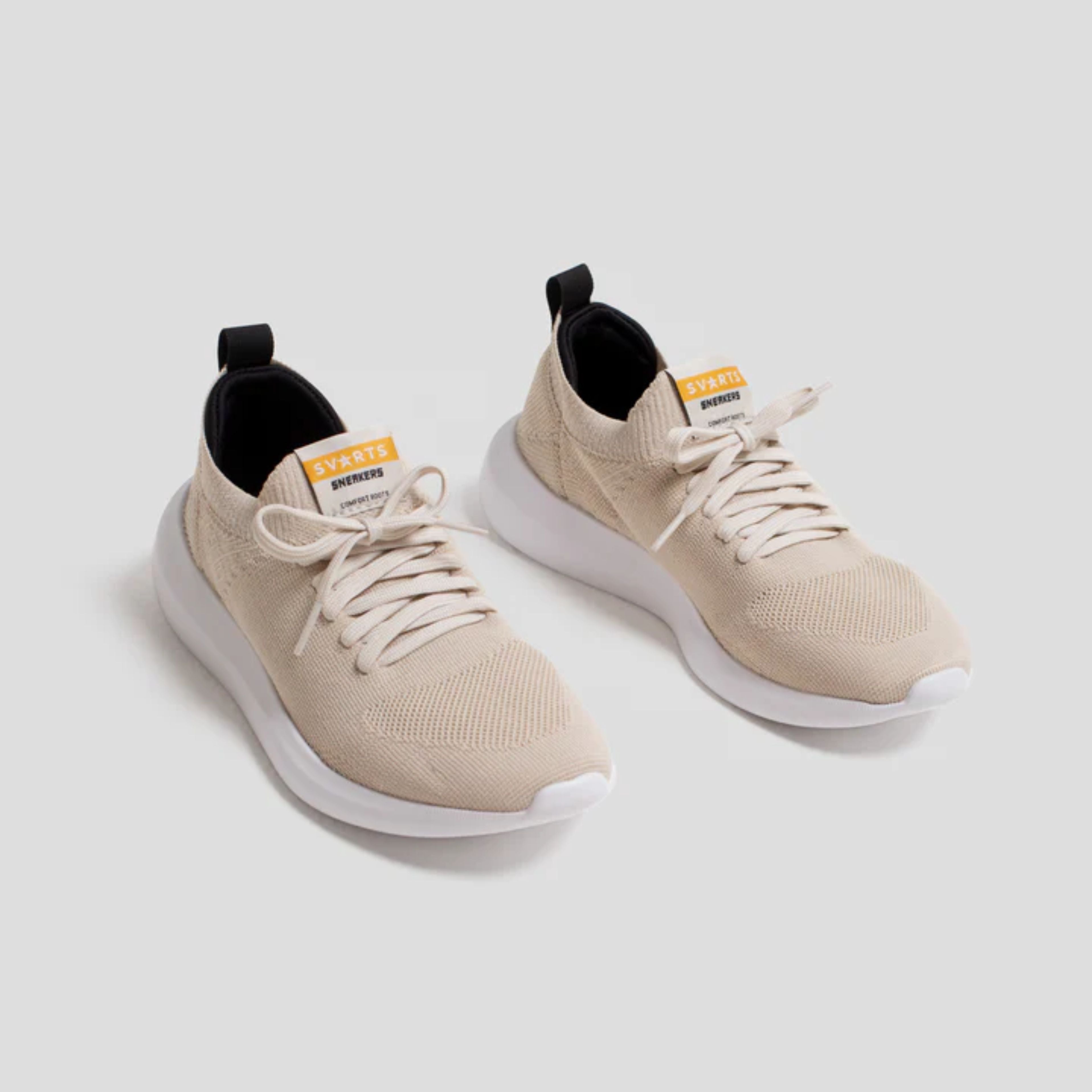 Tênis Knit Amarração Comfy Areia