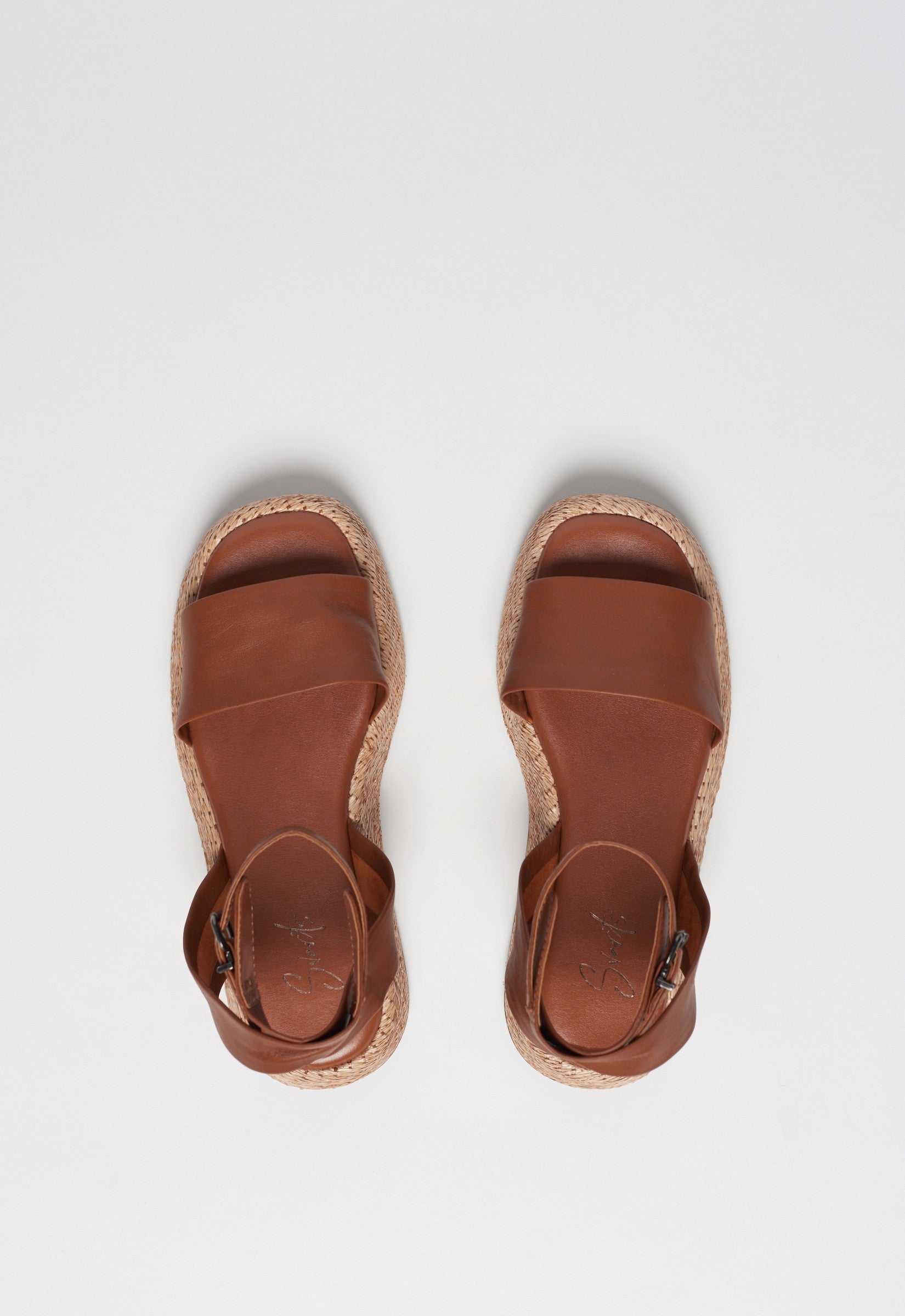 Anabela Flatform Couro Ana Whisky
