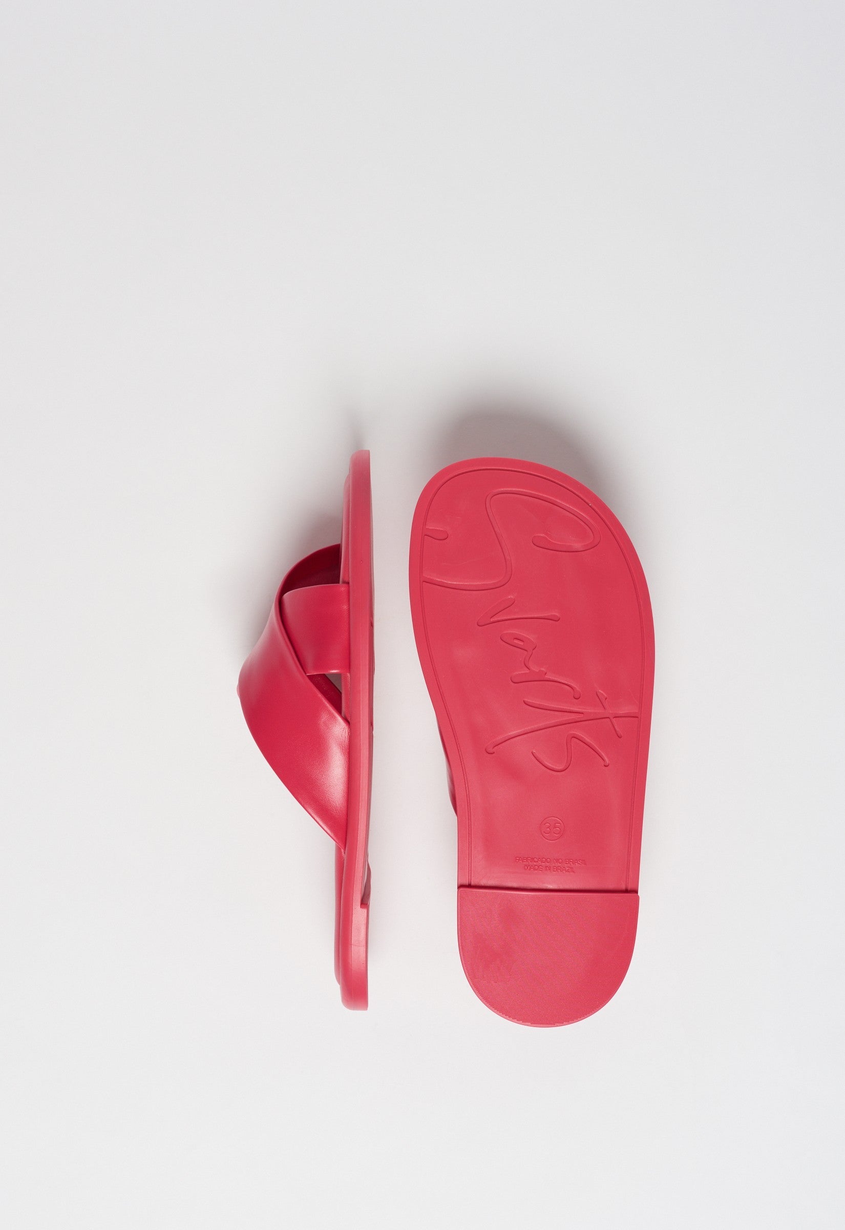 Rasteira Couro Manu Pink