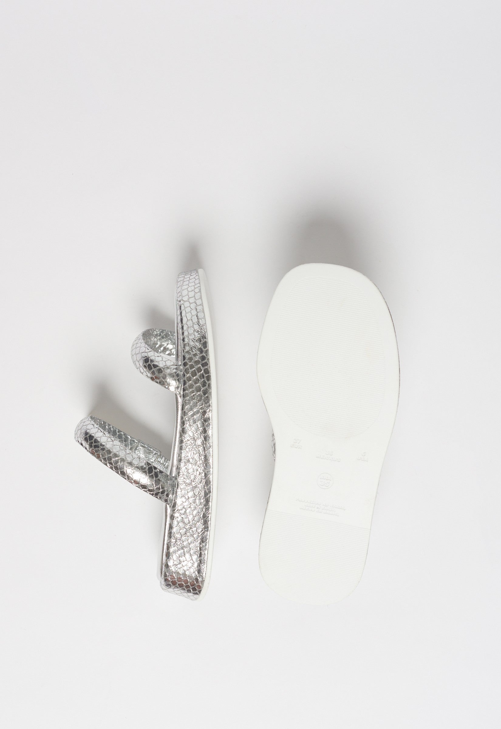Anabela Flatform Couro Mel Prata
