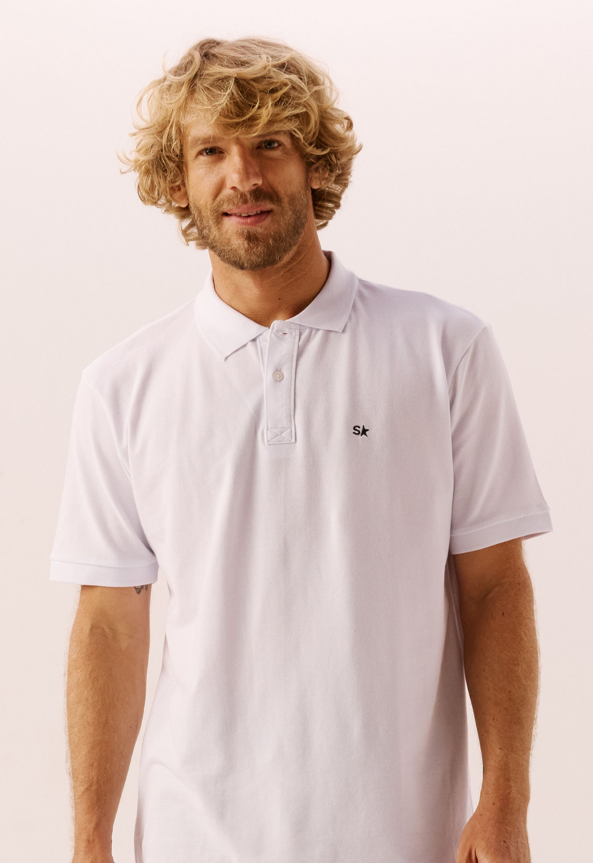 Polo Basic Branca — Svarts