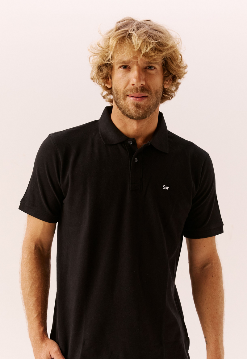 Polo Basic Preto — Svarts
