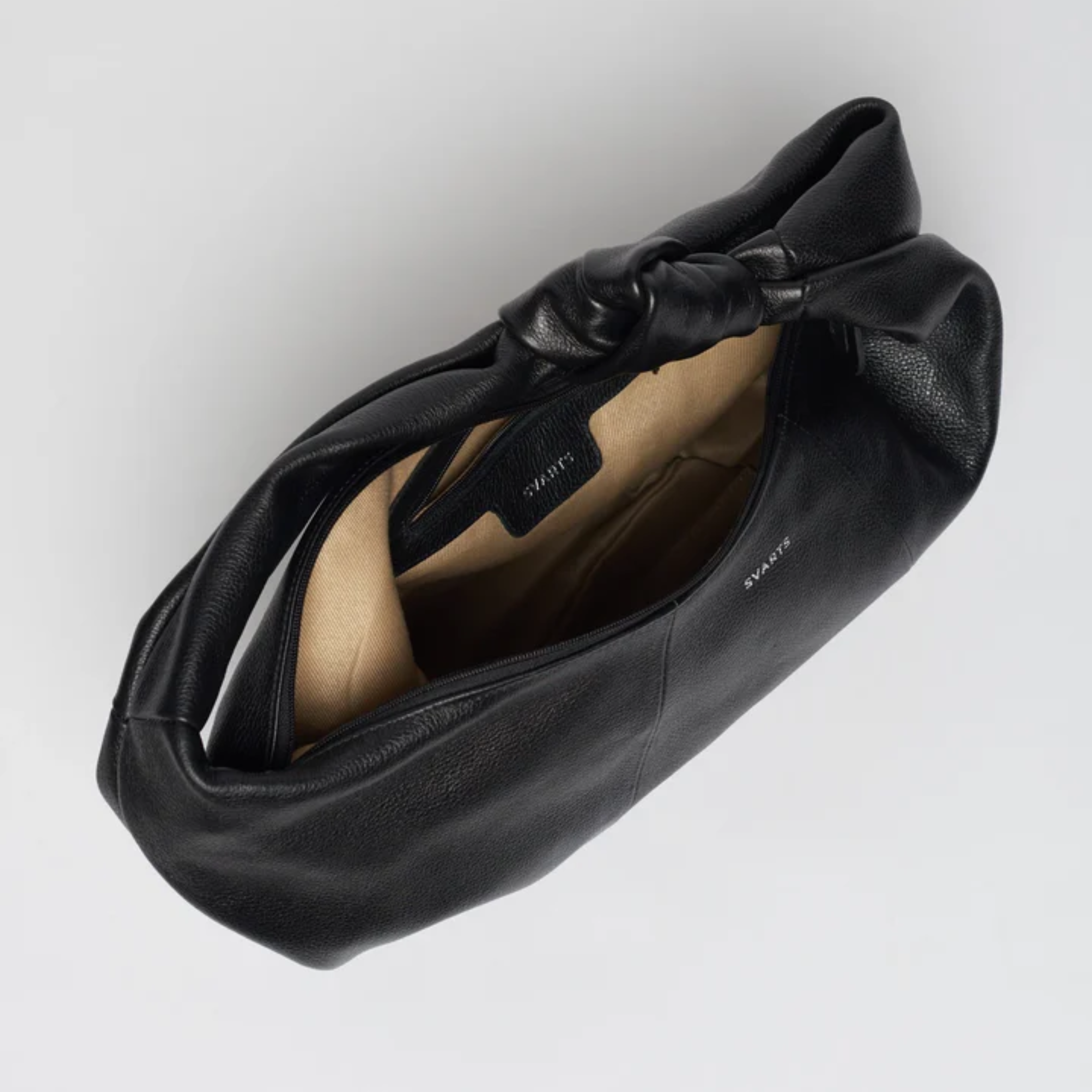 Bolsa Couro Hobo Preta