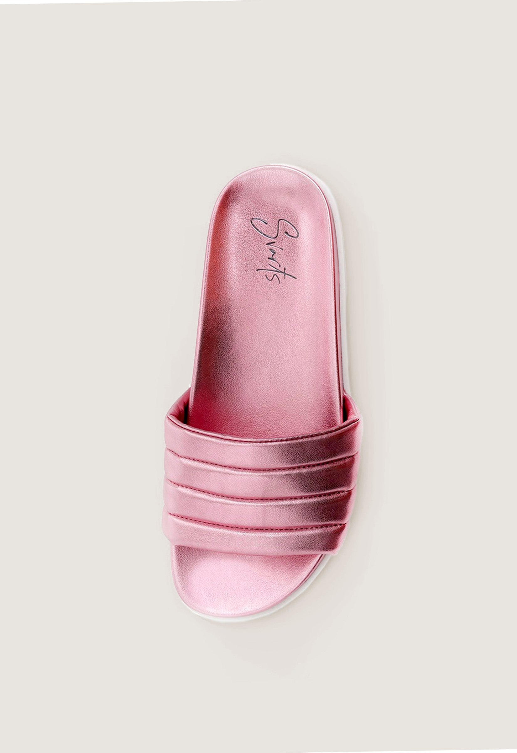 Slide Metalizado Gomos Rosa