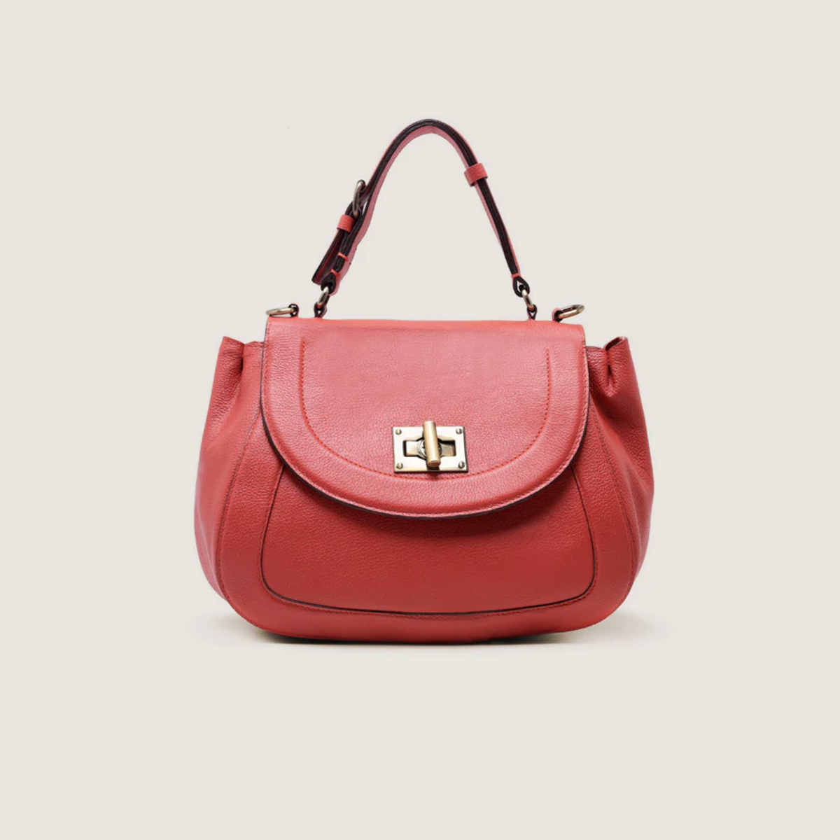 Bolsa Tiracolo Fecho Metal Média Laranja