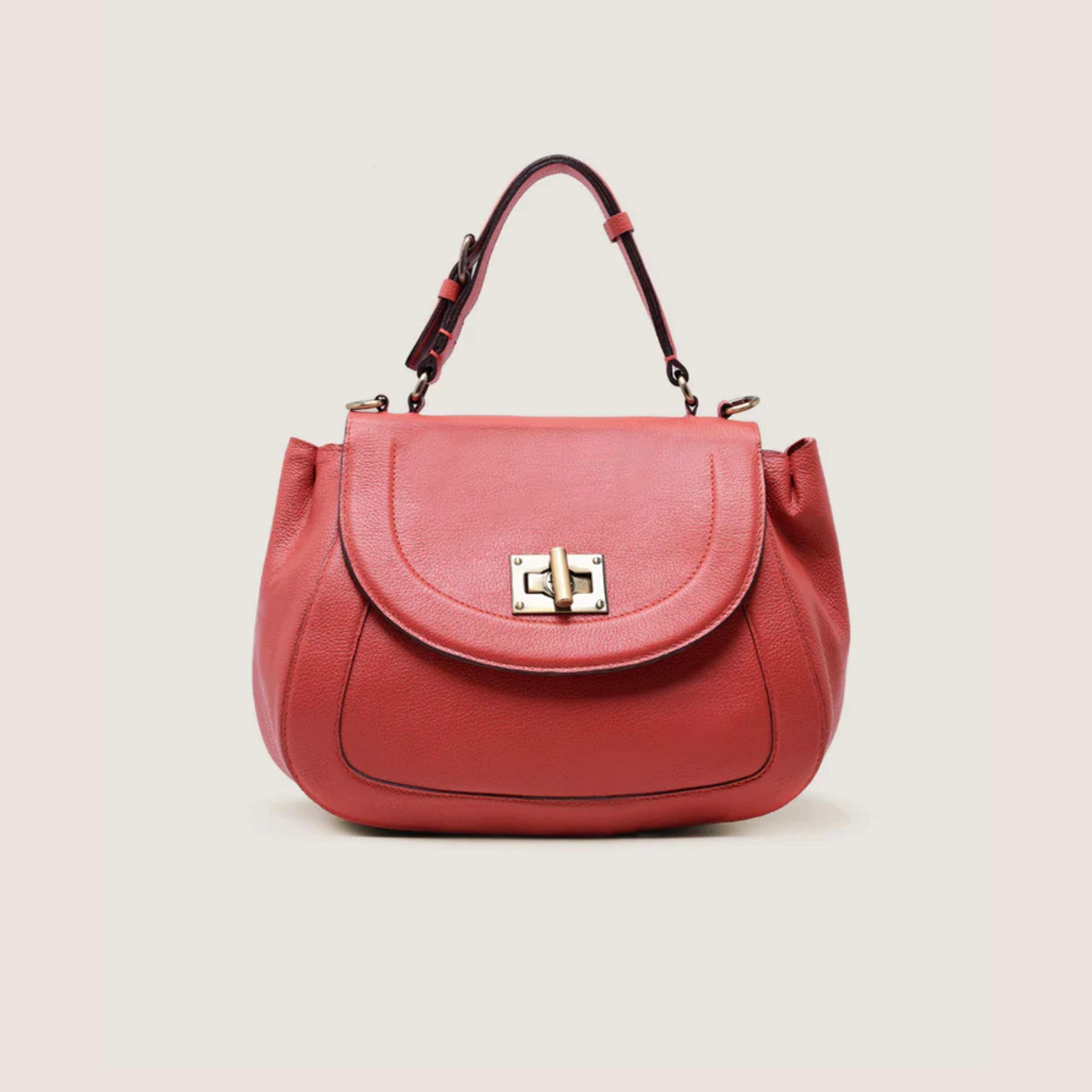 Bolsa Tiracolo Fecho Metal Média Laranja