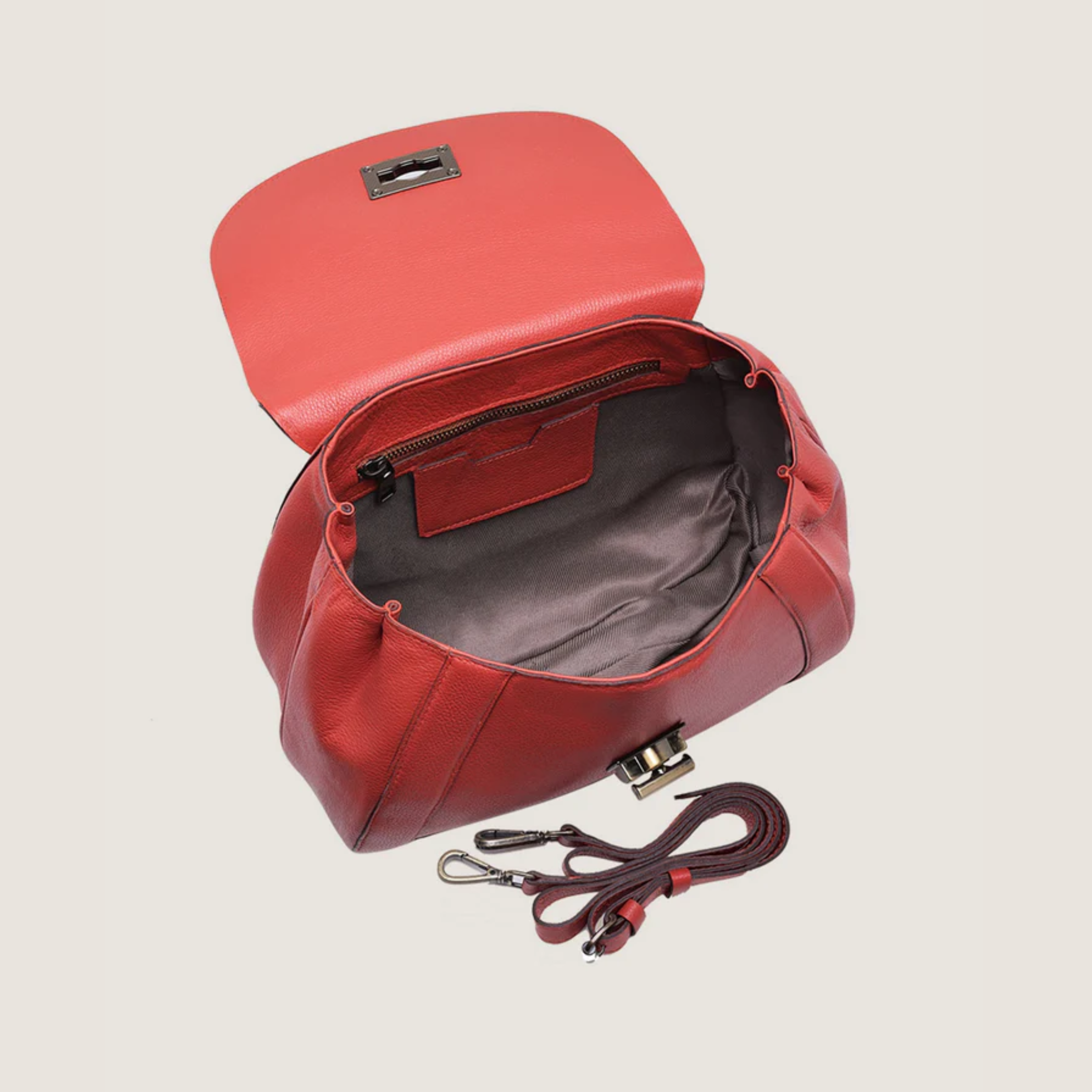 Bolsa Tiracolo Fecho Metal Média Laranja