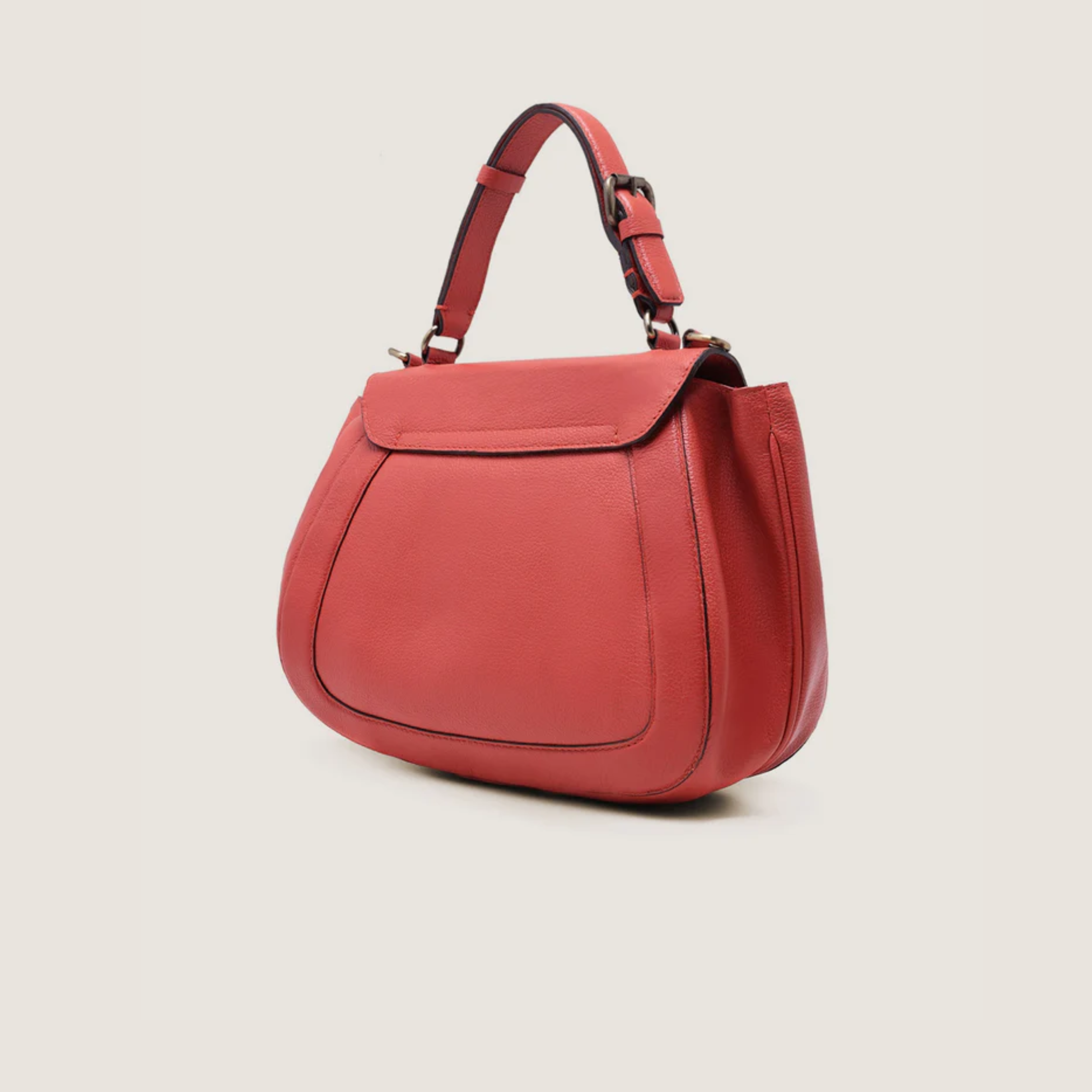 Bolsa Tiracolo Fecho Metal Média Laranja