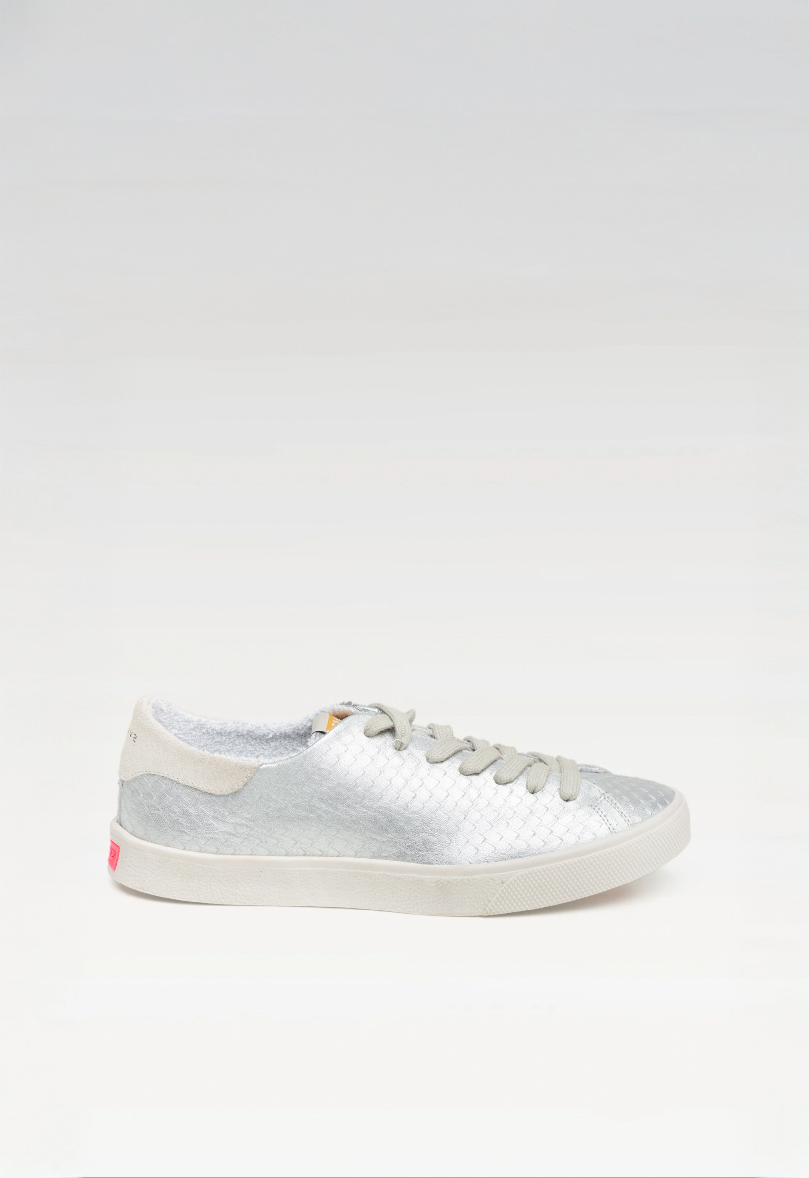 Tênis Adri Couro Snake Prata