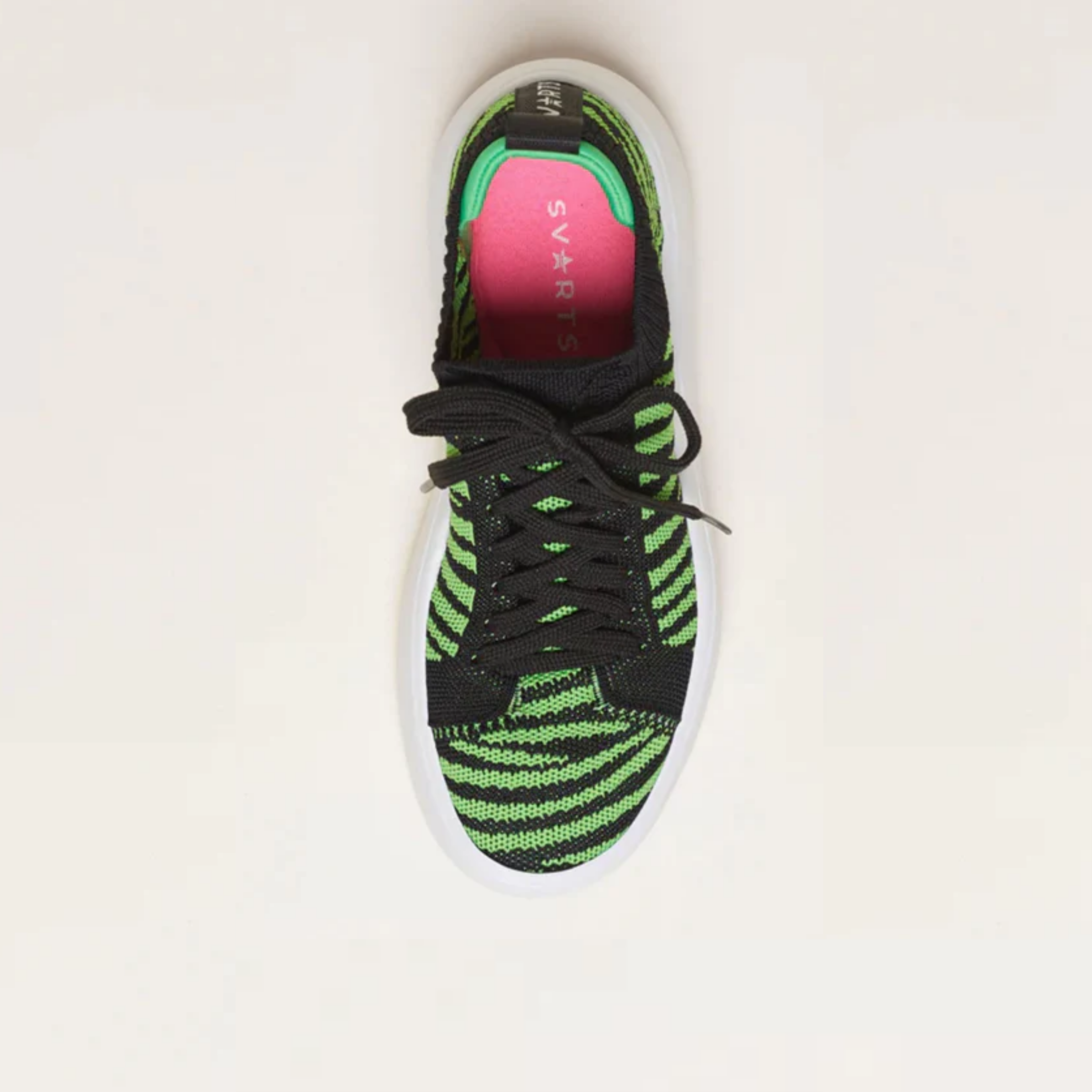 Tênis Knit Amarração Plataforma Zebra Verde