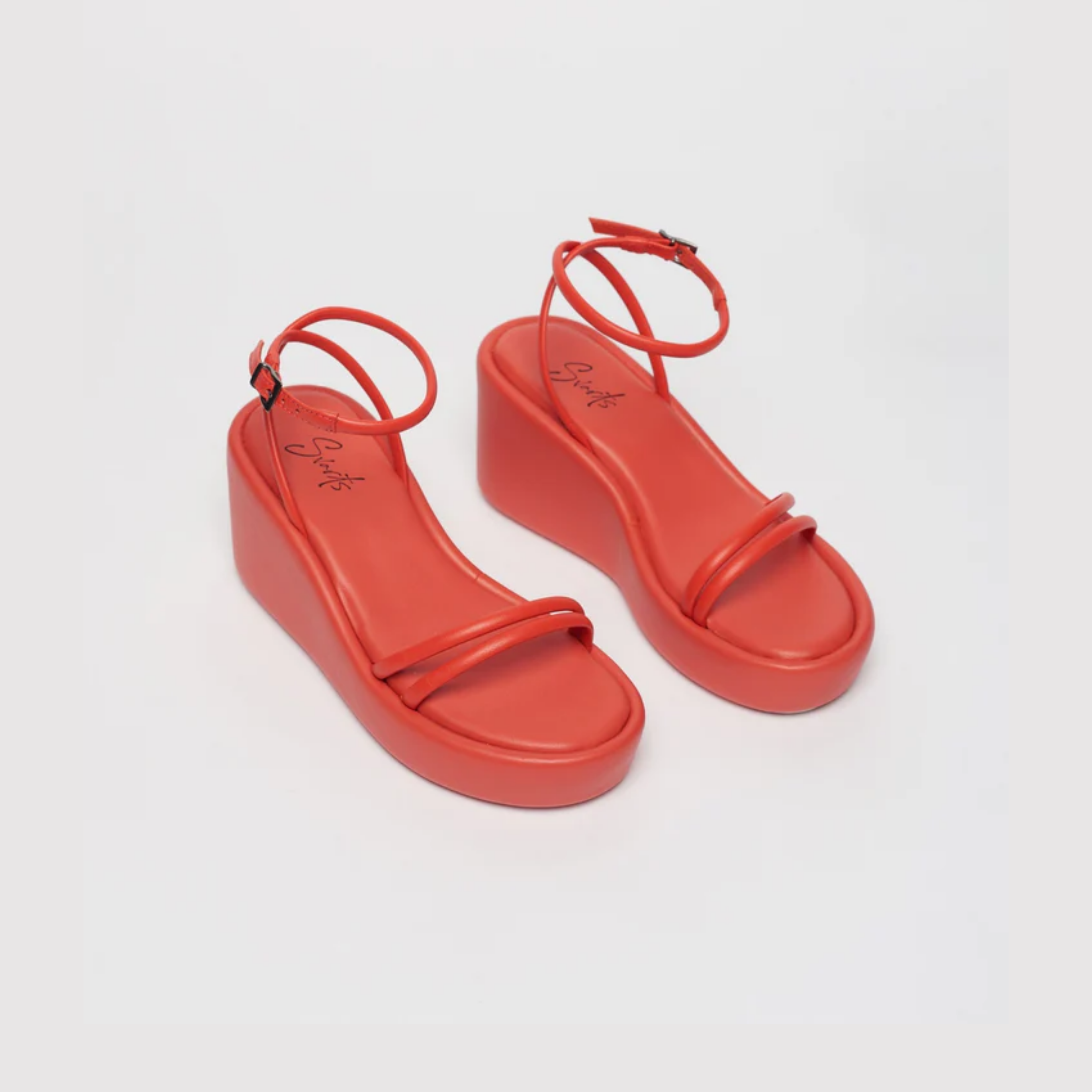 Anabela Couro Camila Laranja