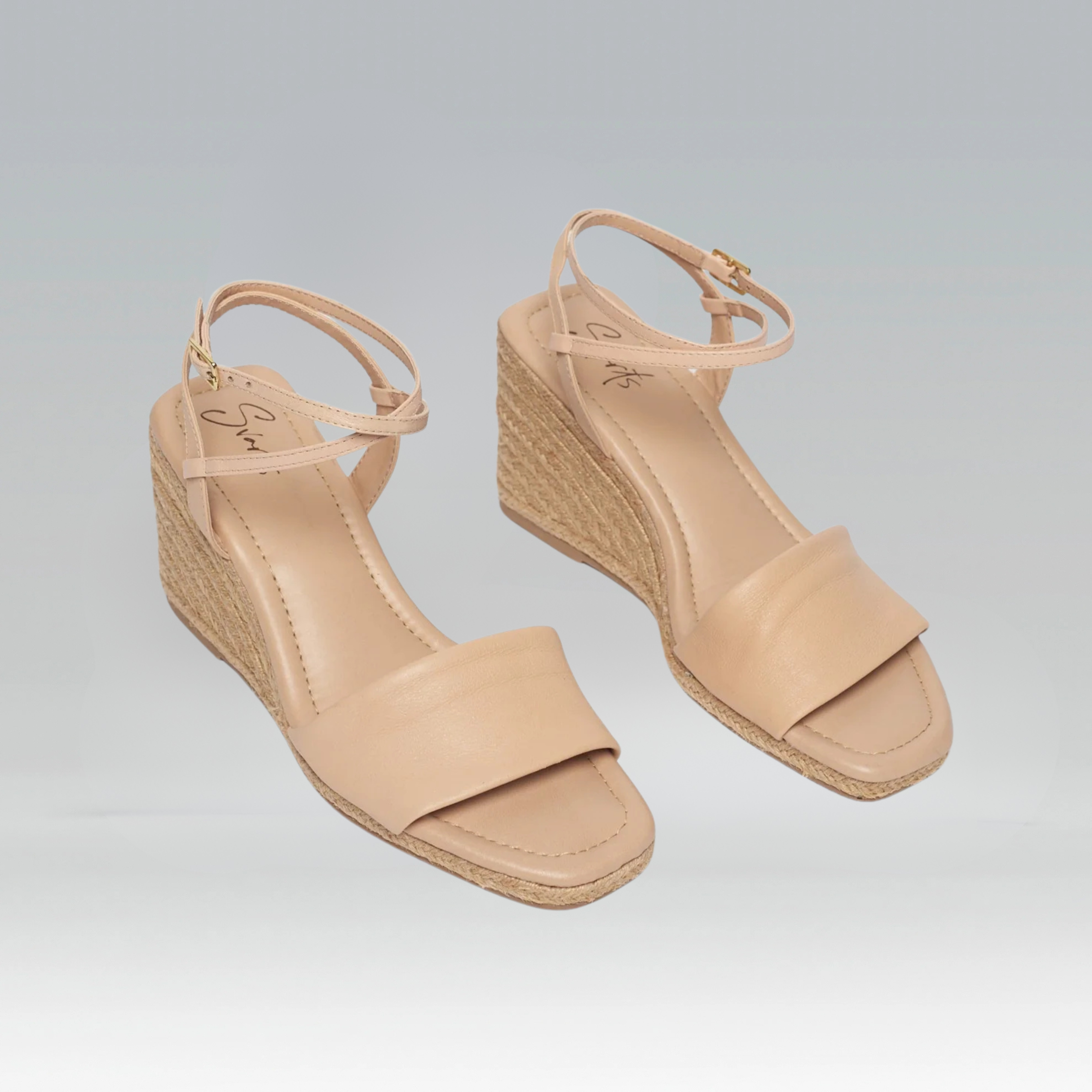 Anabela Couro Corda Tira Marina Natural