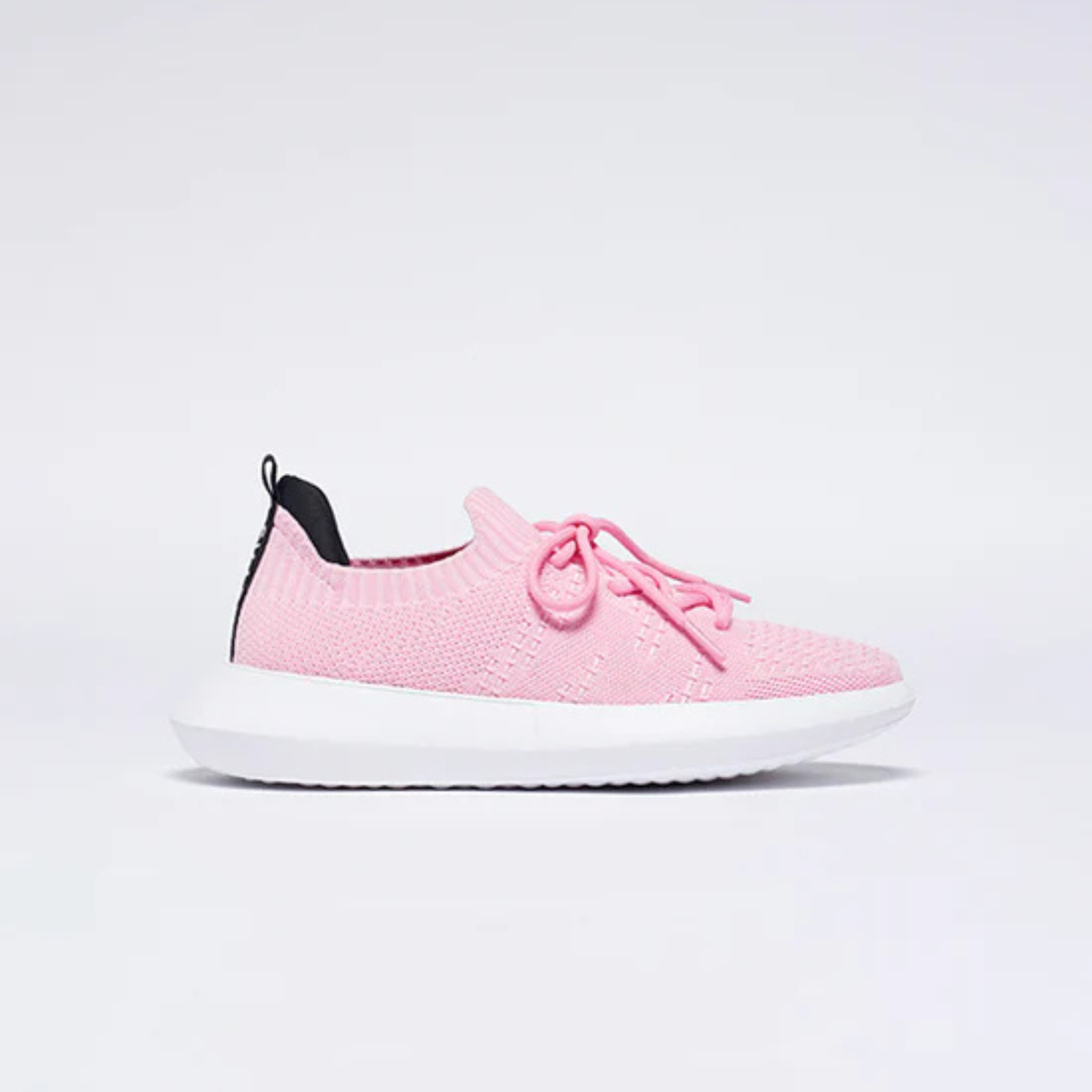 Tênis Knit Carol Amarração Rosa Light