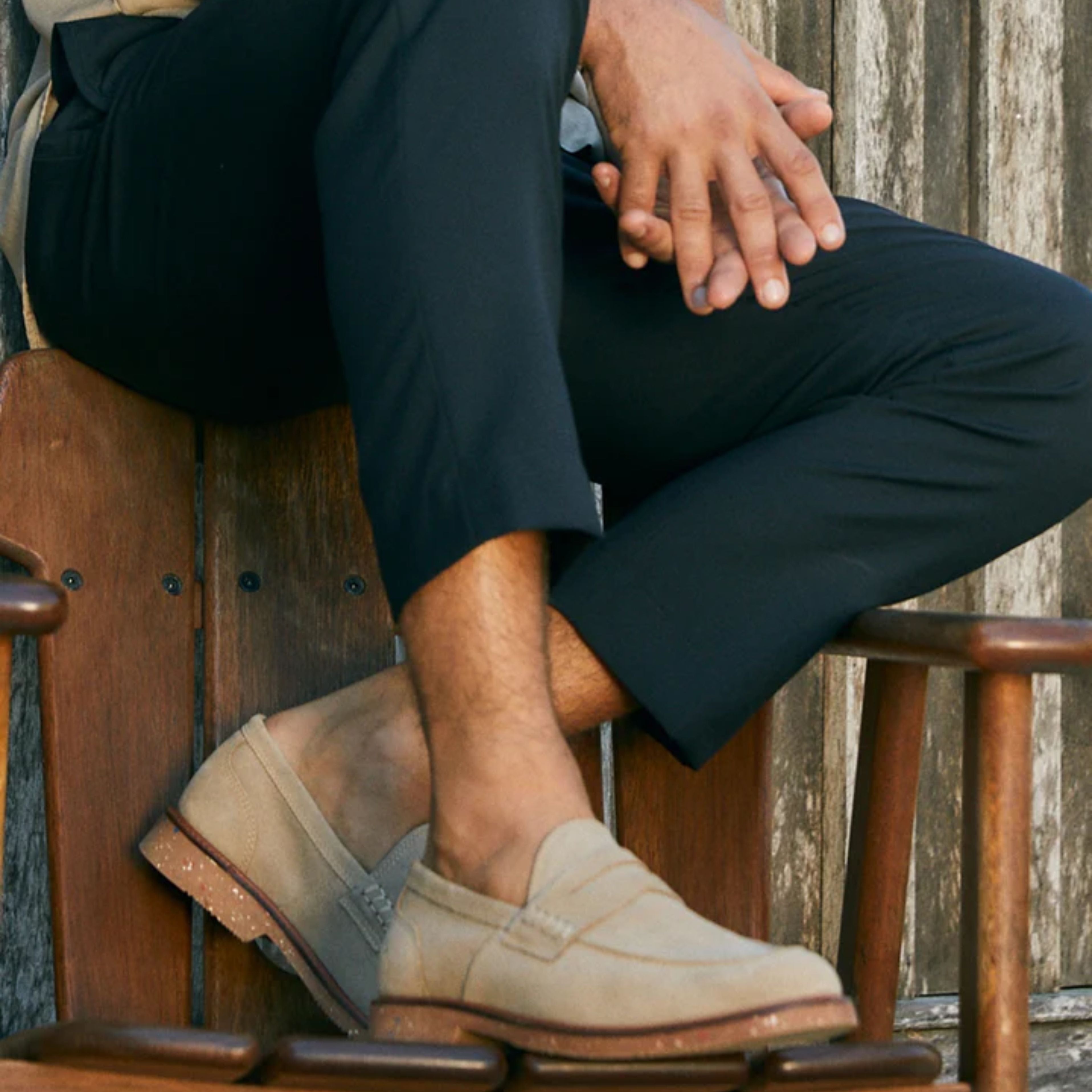 Mocassim Camurça Recycle Areia