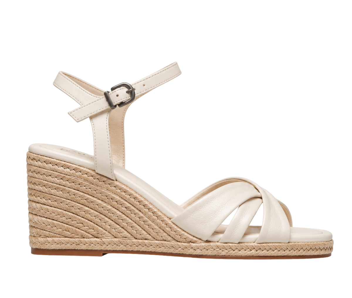Anabela Couro Celina Off White