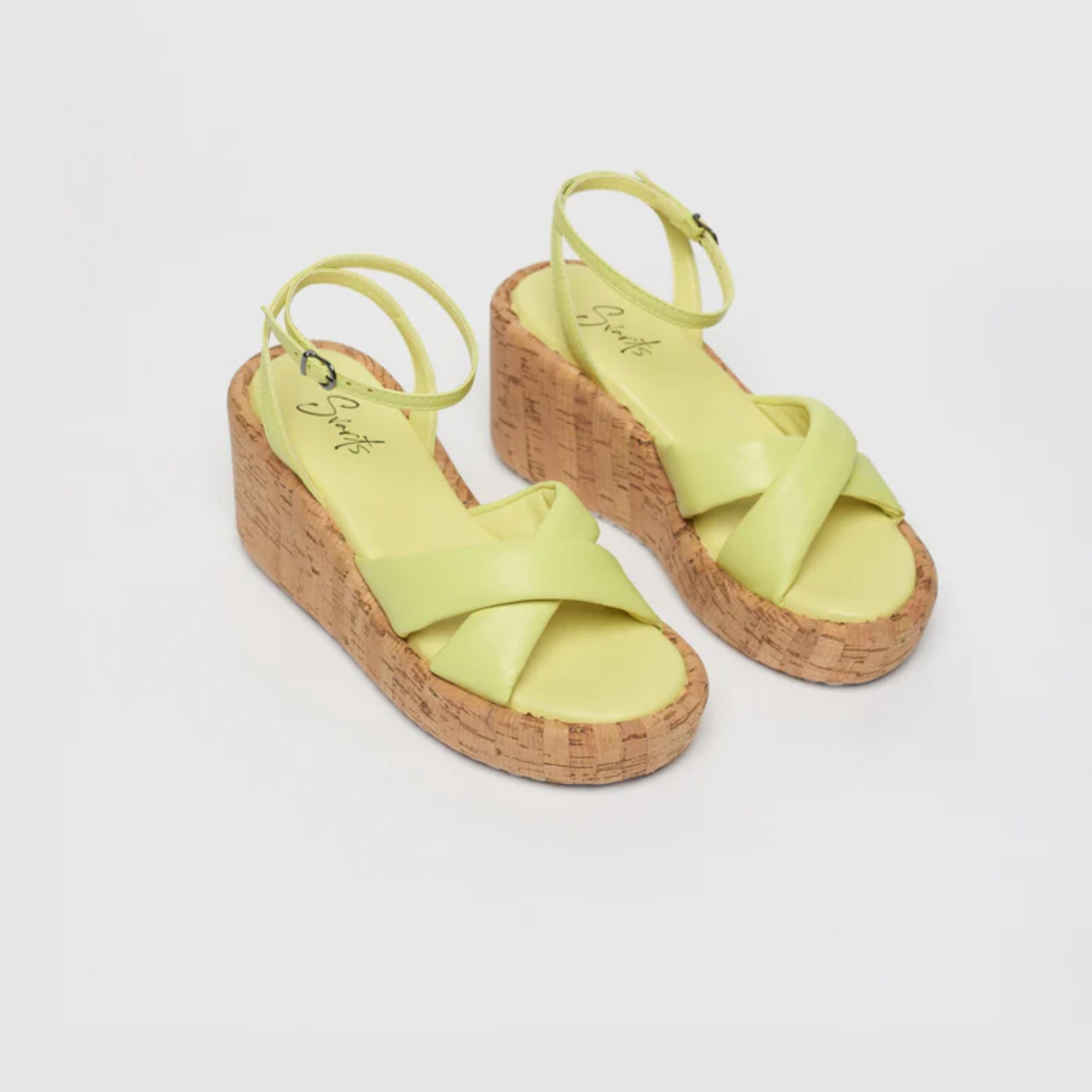 Anabela Mari Couro Amarela Citron