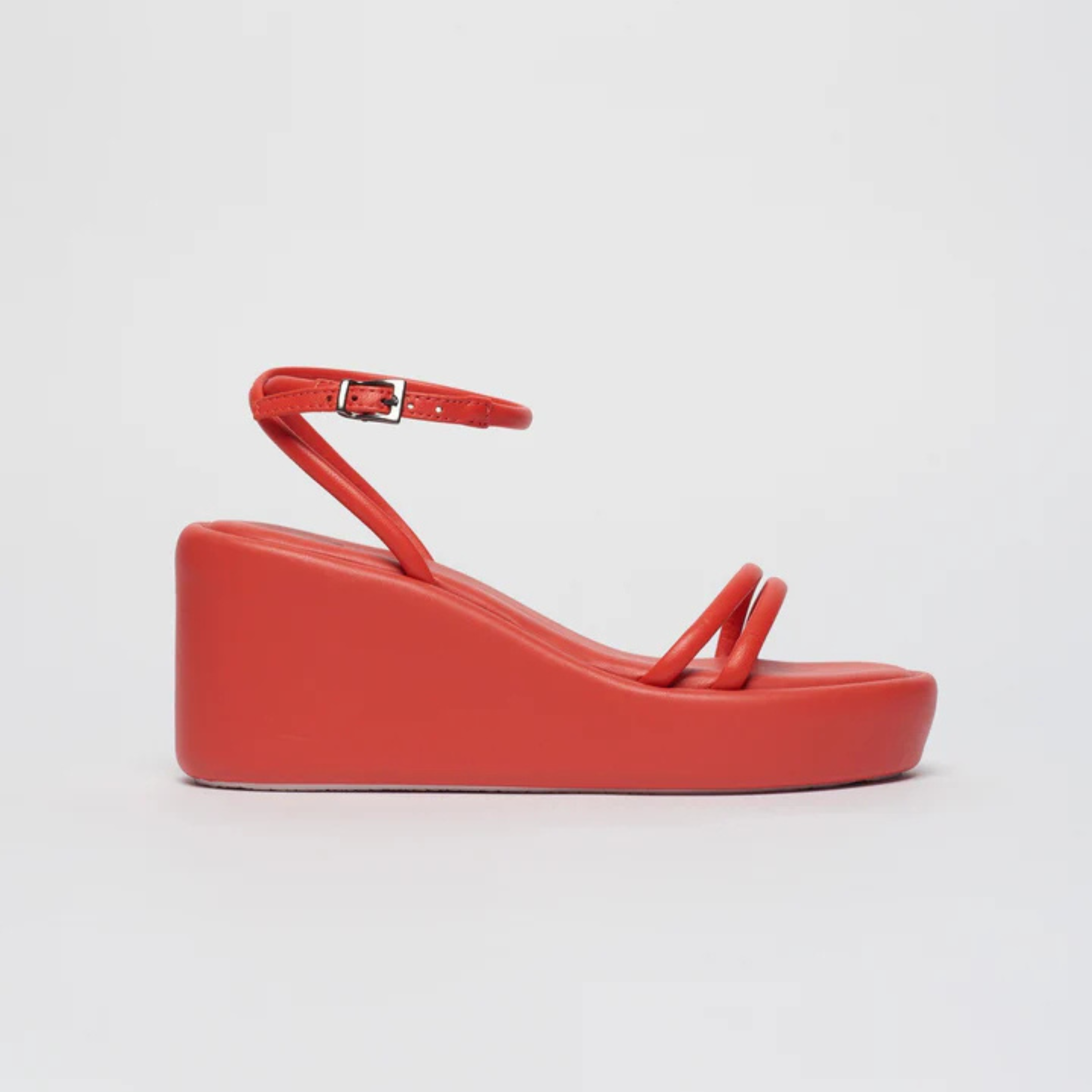 Anabela Couro Camila Laranja