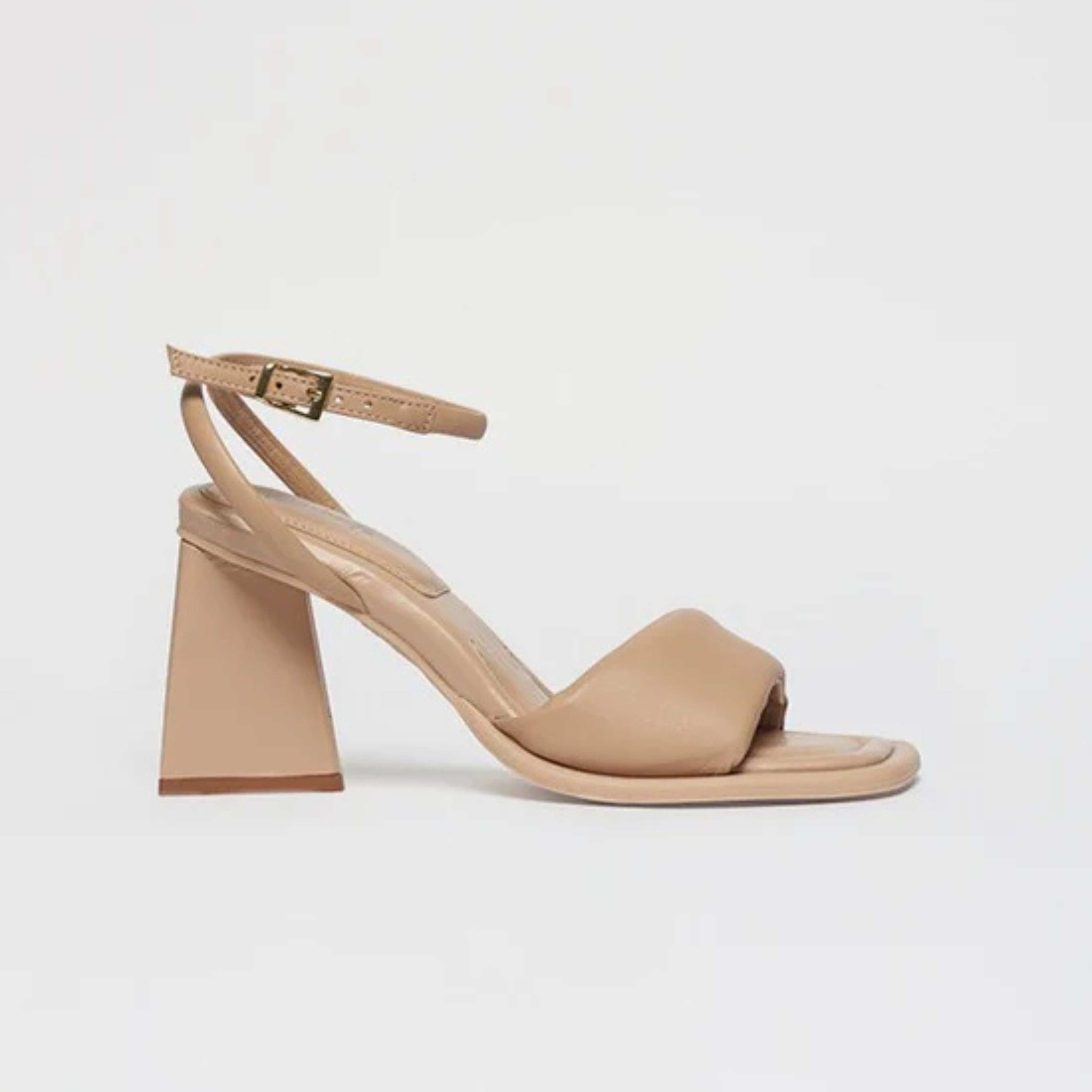 Sandália Couro Salto Alto Natália Natural