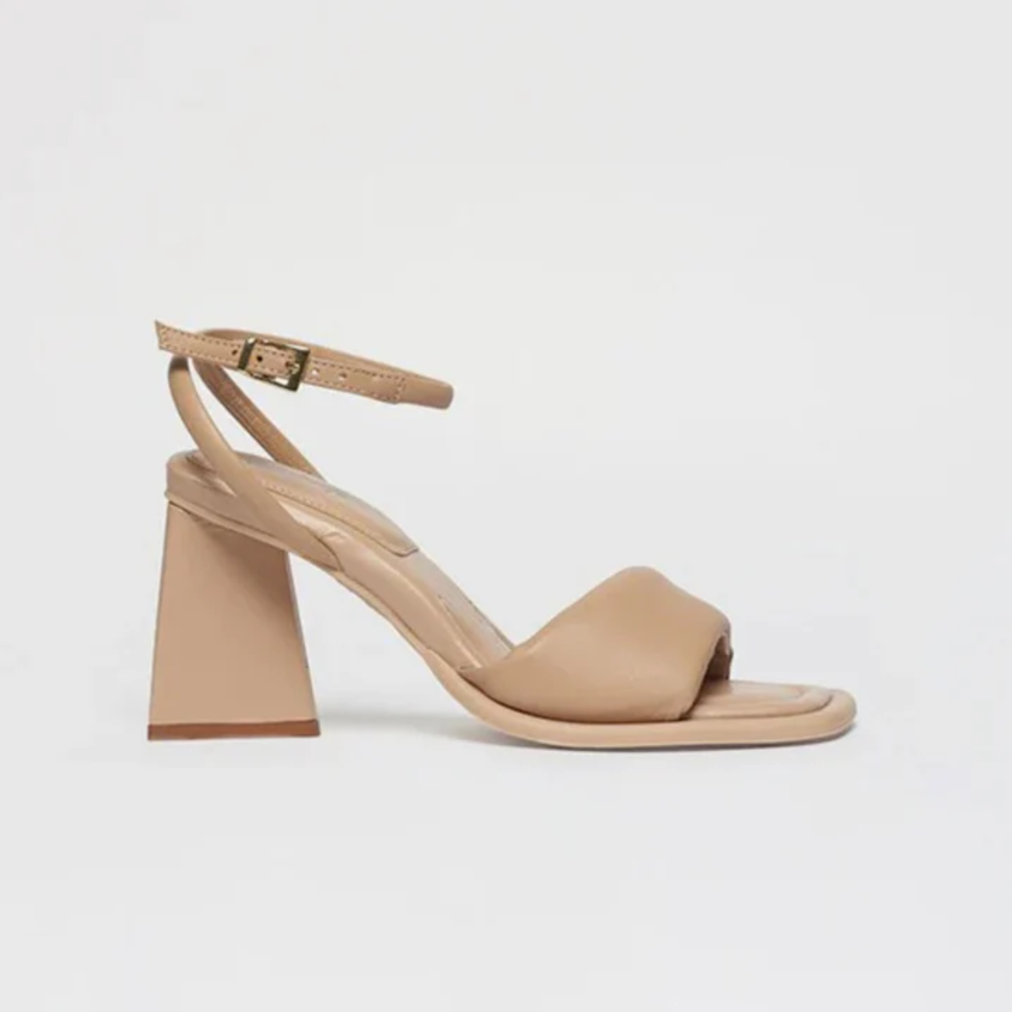 Sandália Couro Salto Alto Natália Natural