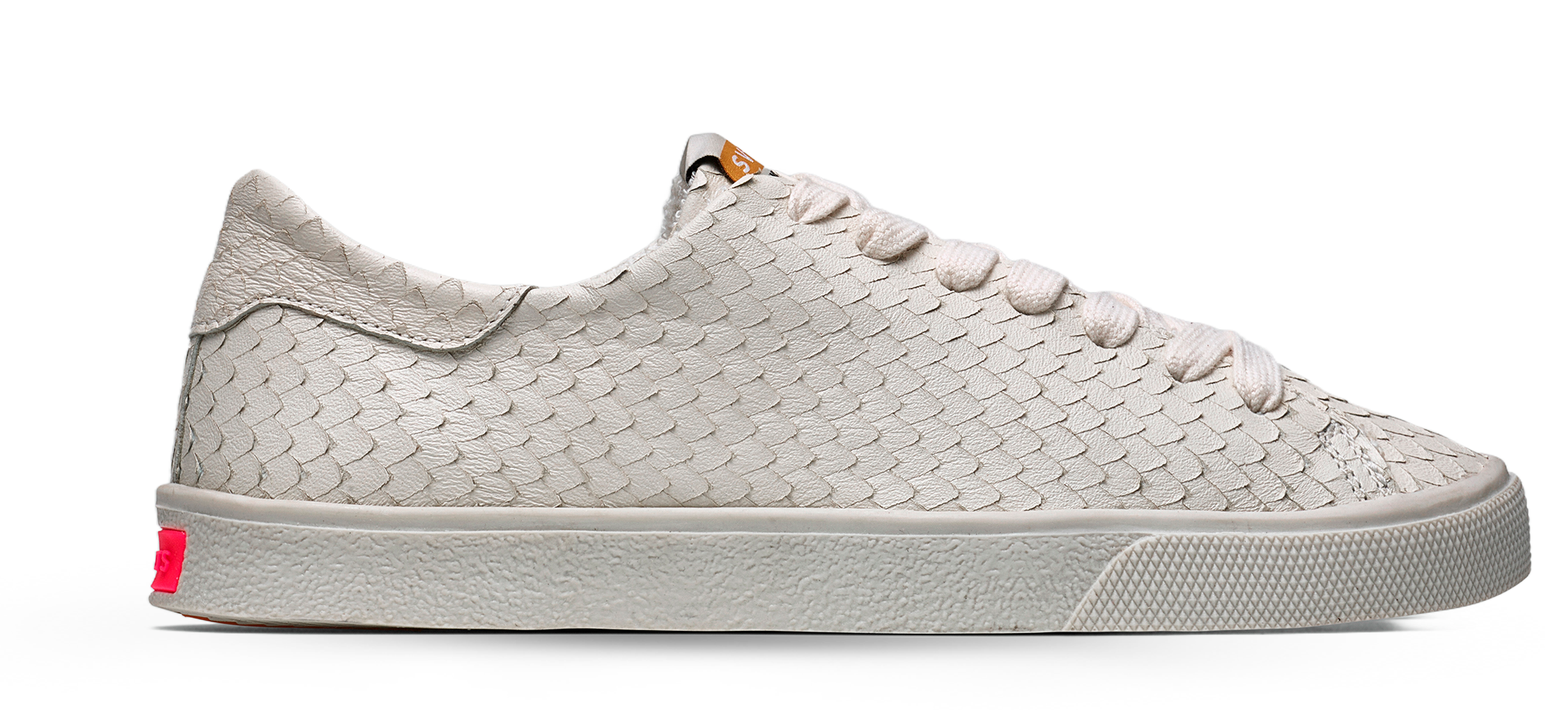 Tênis Adri Couro Snake Off White