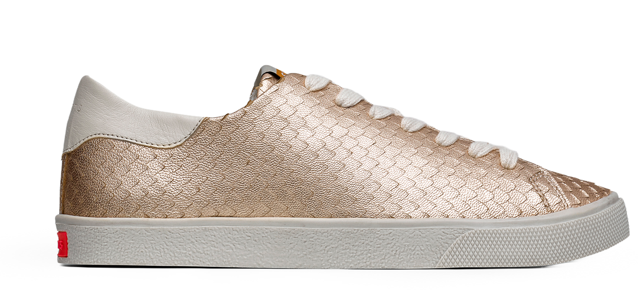 Tênis Adri Couro Snake Ouro Light