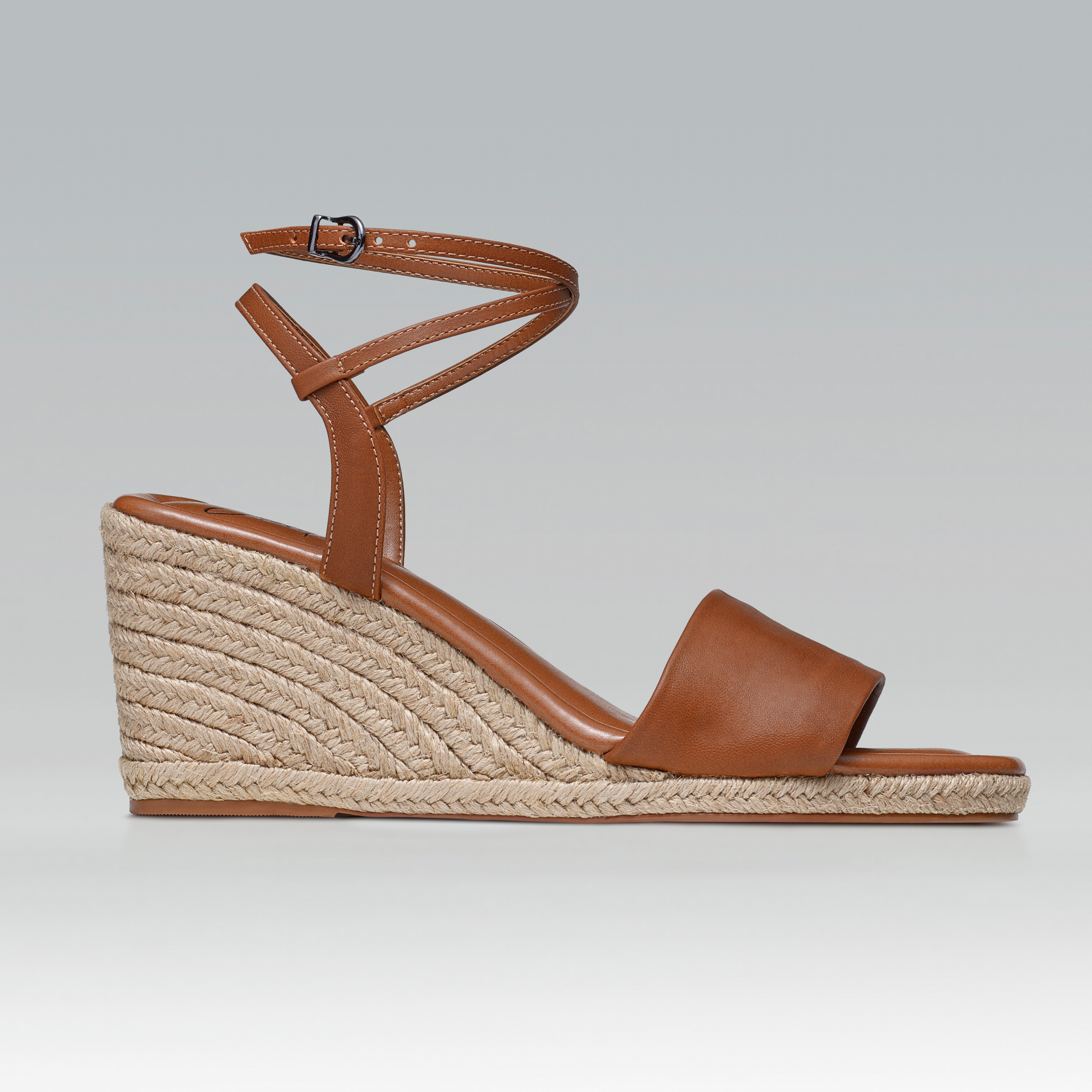 Anabela Couro Corda Tira Marina whisky