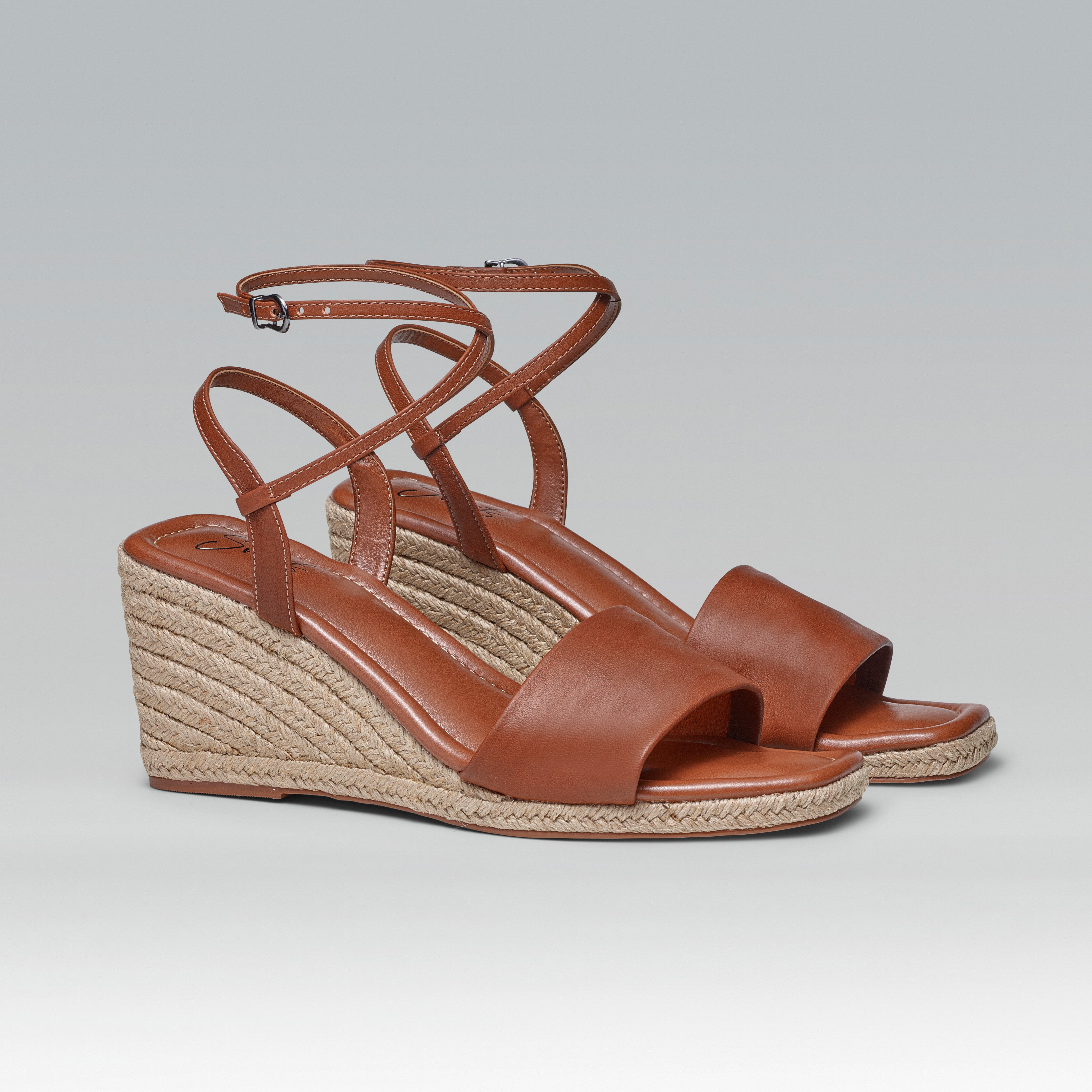 Anabela Couro Corda Tira Marina whisky