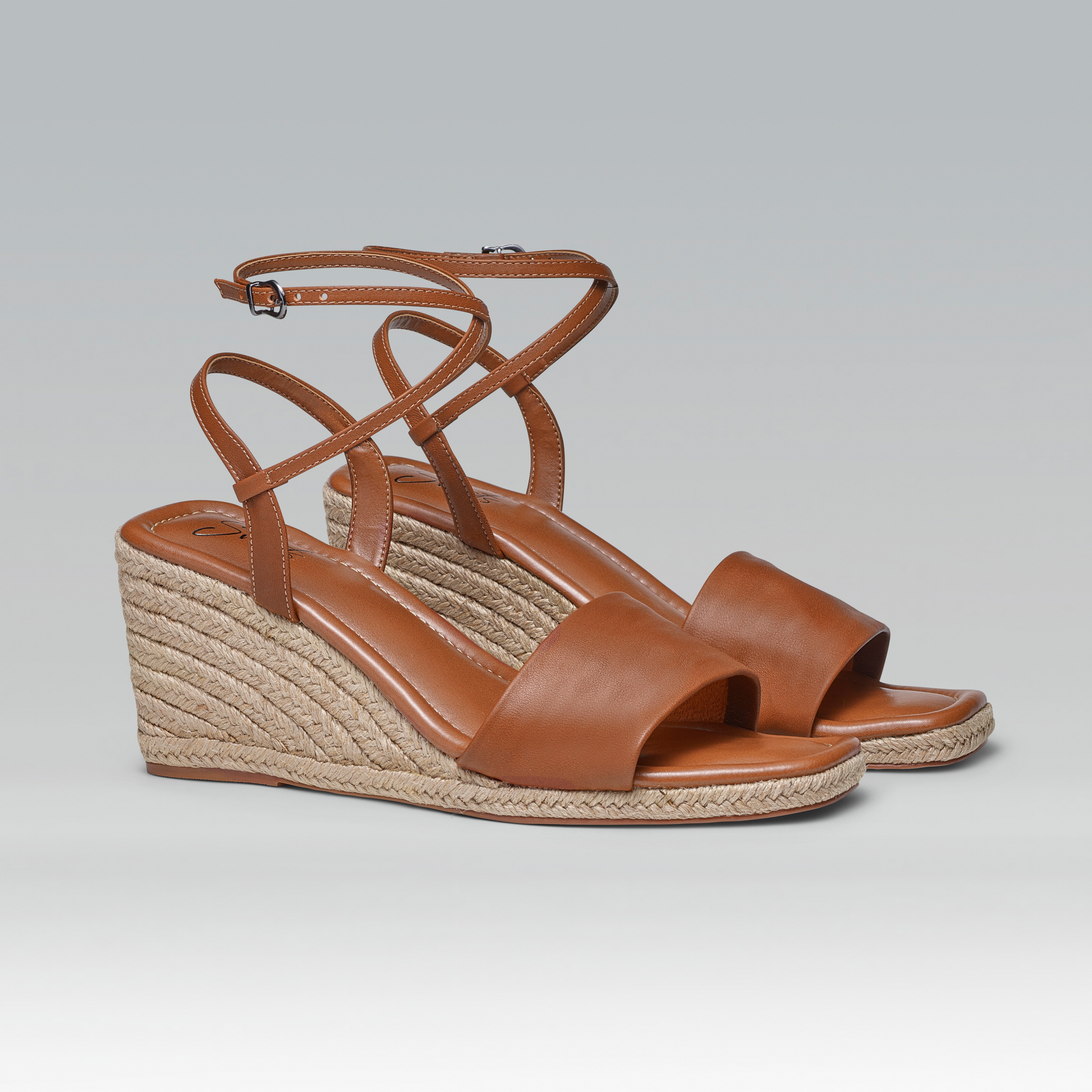 Anabela Couro Corda Tira Marina whisky