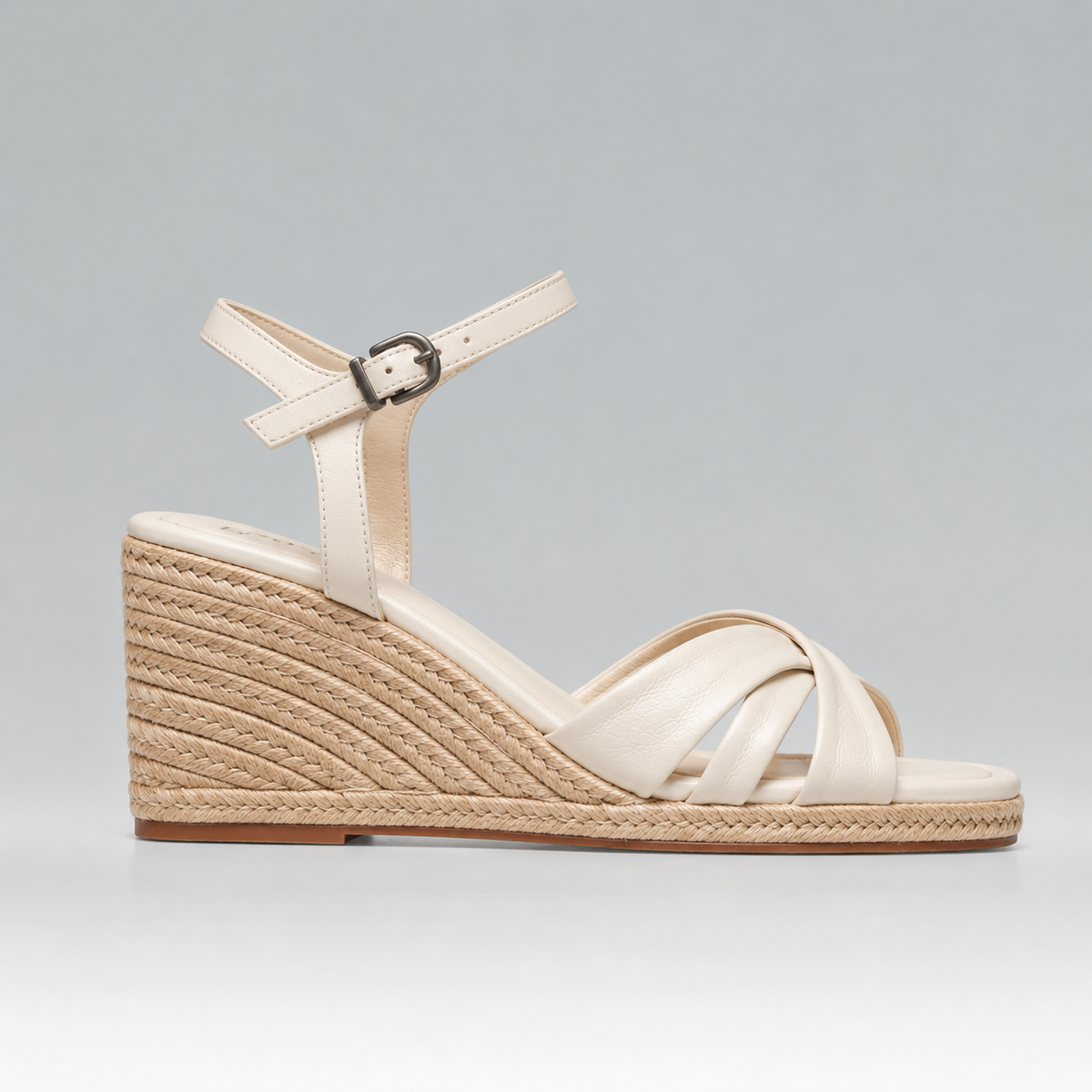 Anabela Couro Celina Off White