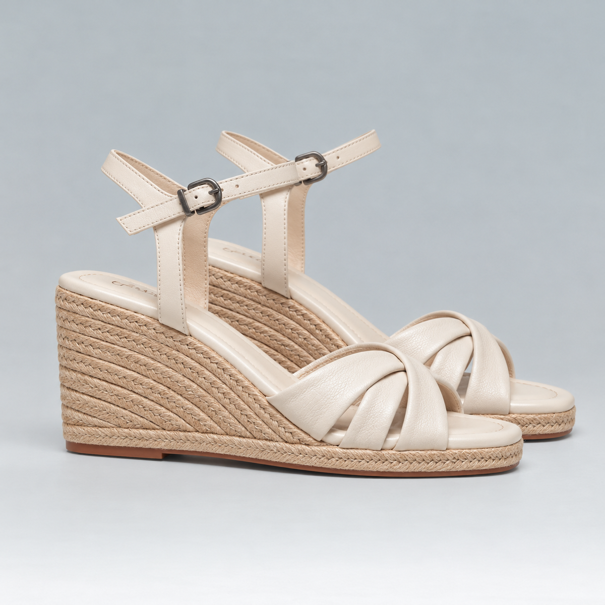 Anabela Couro Celina Off White