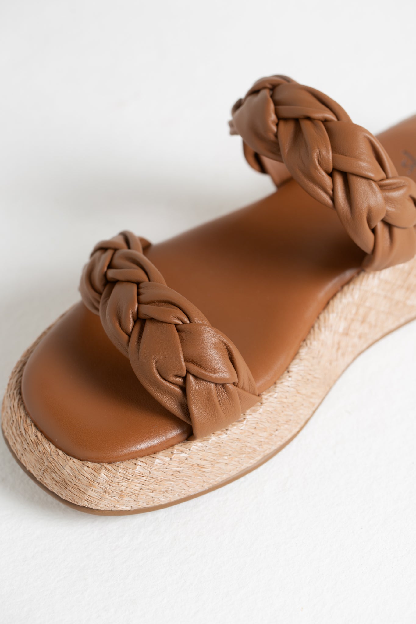 Anabela Flatform Couro Bela Whisky