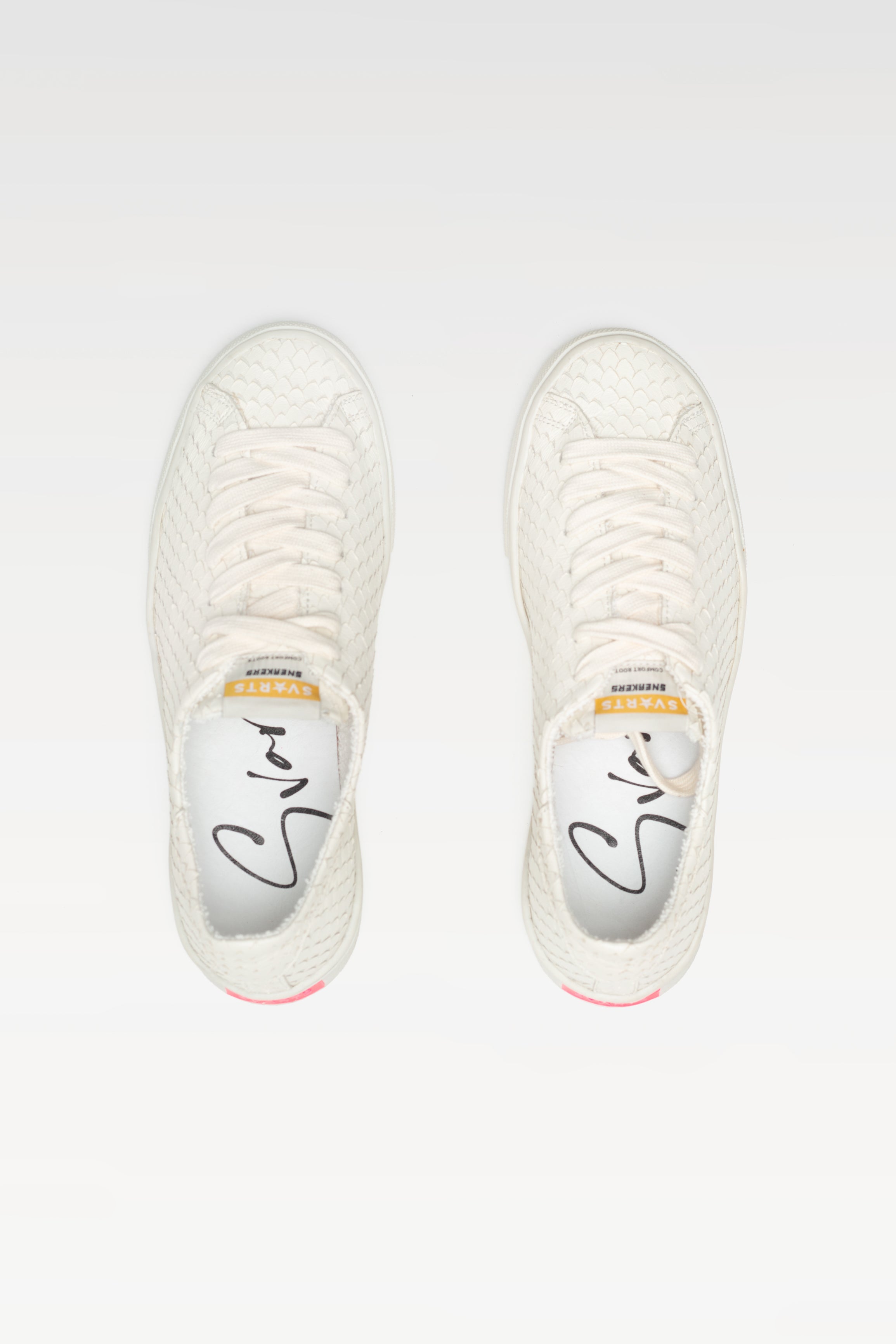 Tênis Adri Couro Snake Off White