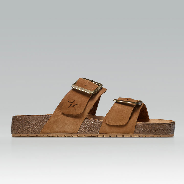 Sandália Papete Lolla Camel — Svarts