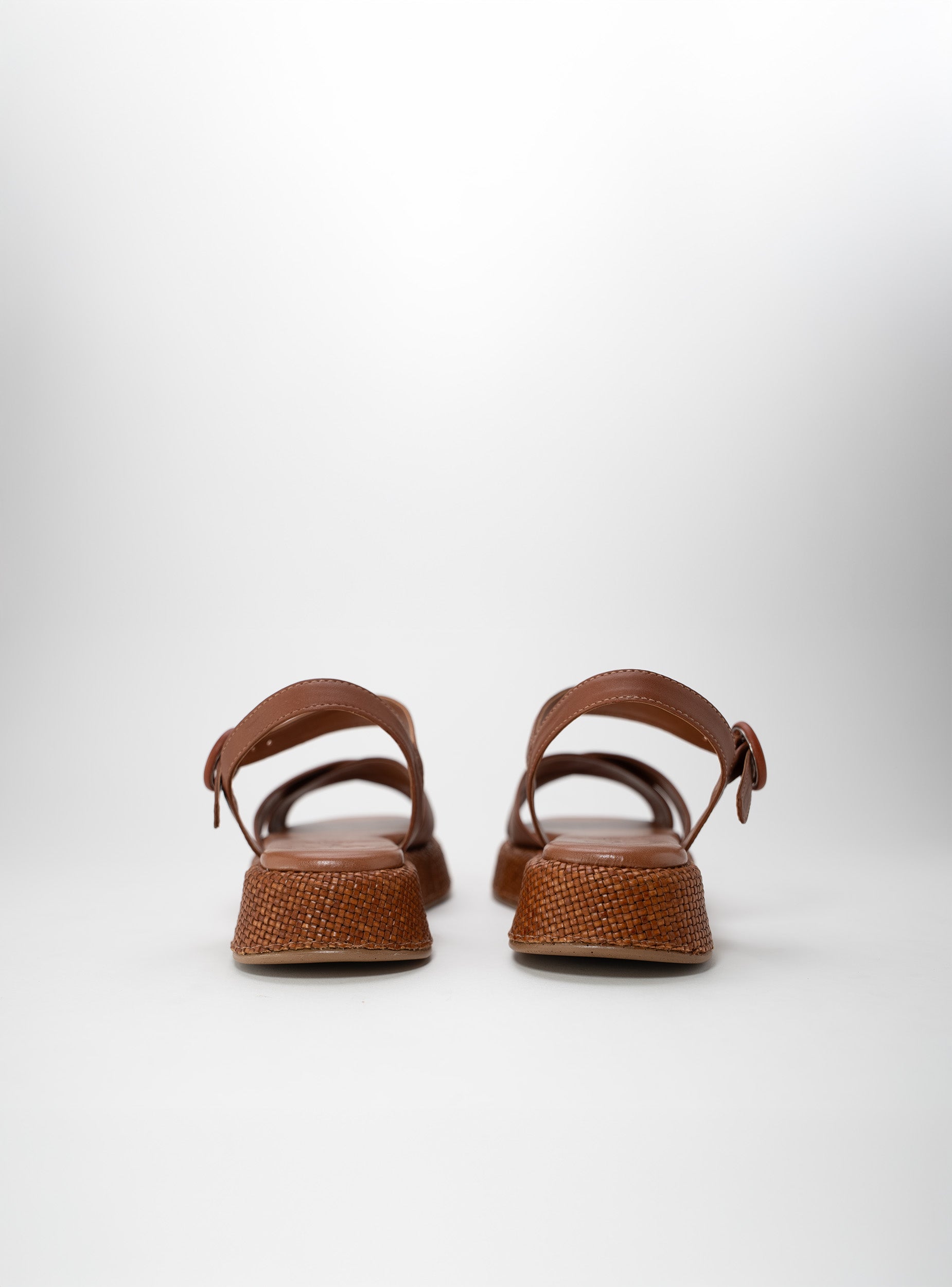 Anabela Flatform Couro Isa whisky