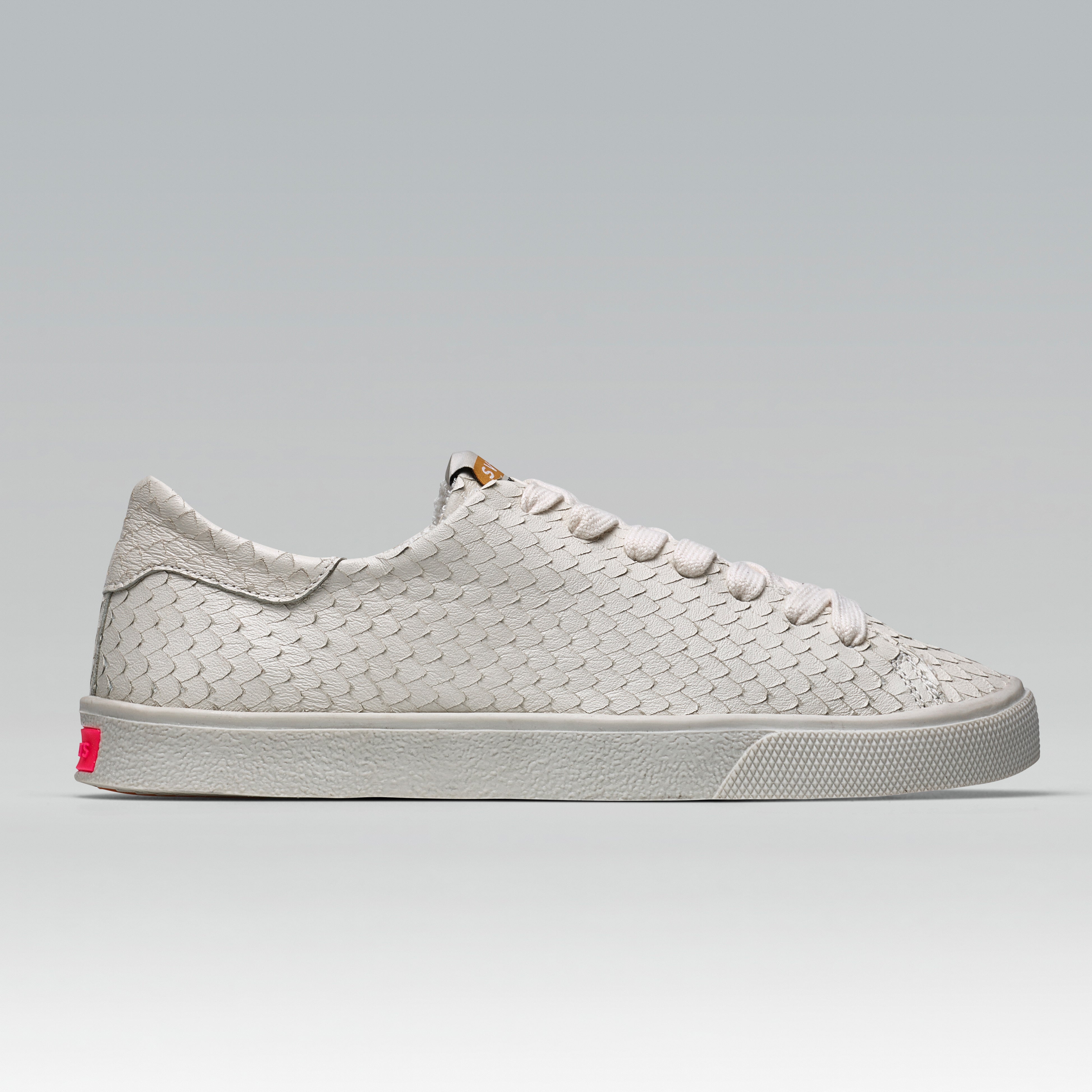 Tênis Adri Couro Snake Off White