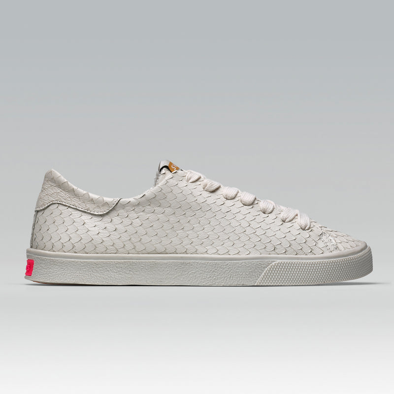 Tênis Adri Couro Snake Off White — Svarts