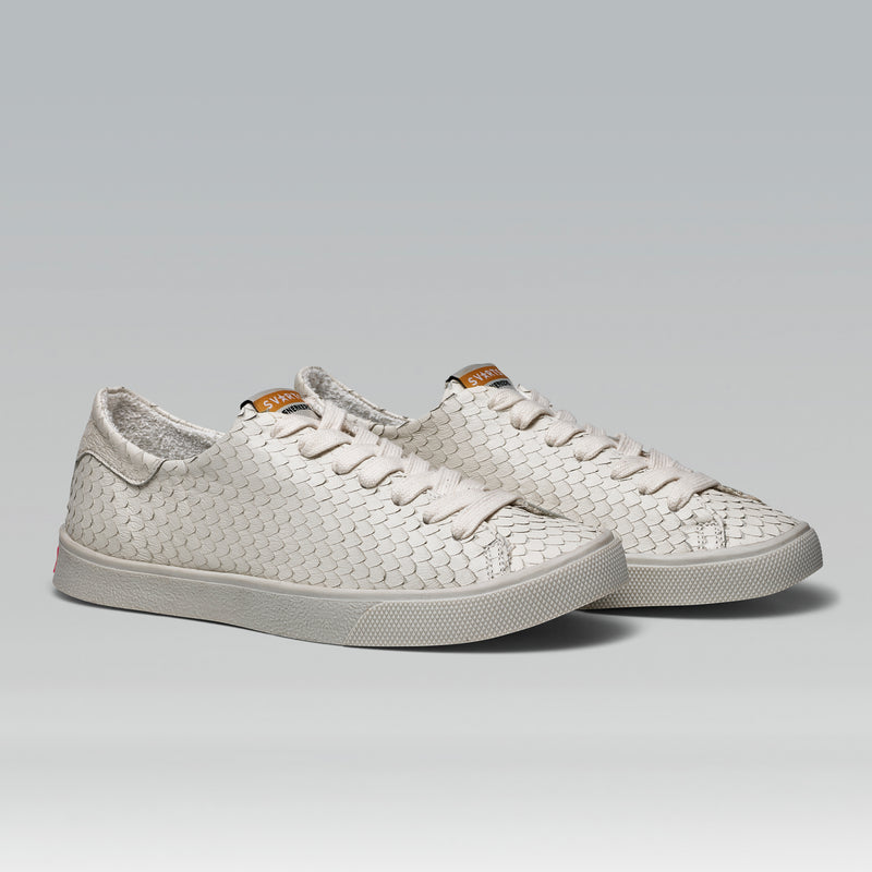Tênis Adri Couro Snake Off White