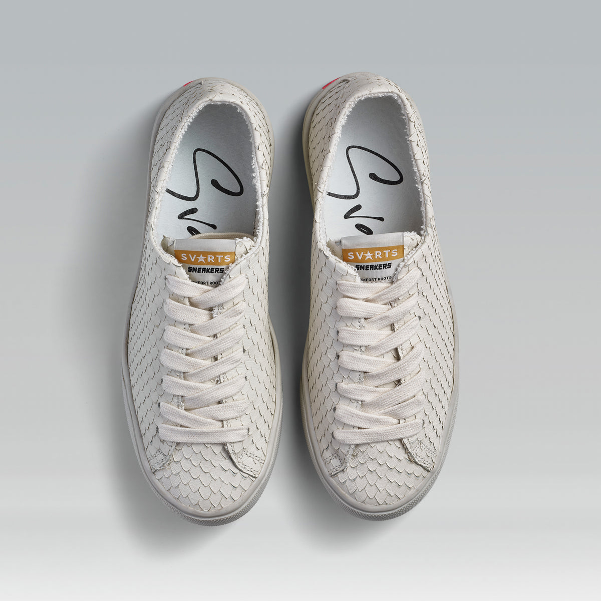 Tênis Adri Couro Snake Off White