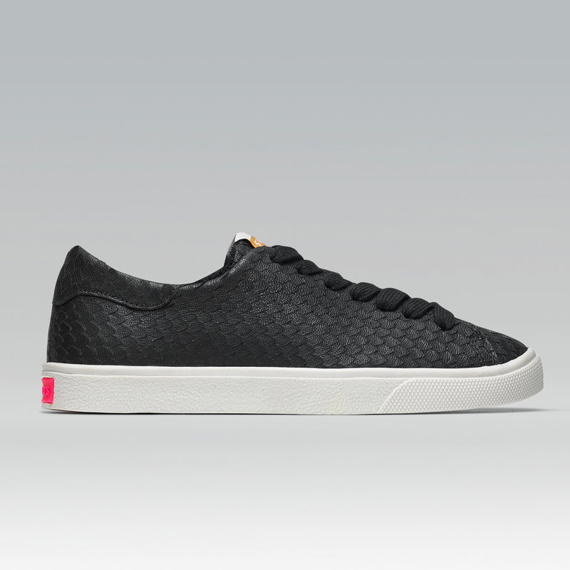 Tênis Adri Couro Snake Preto — Svarts