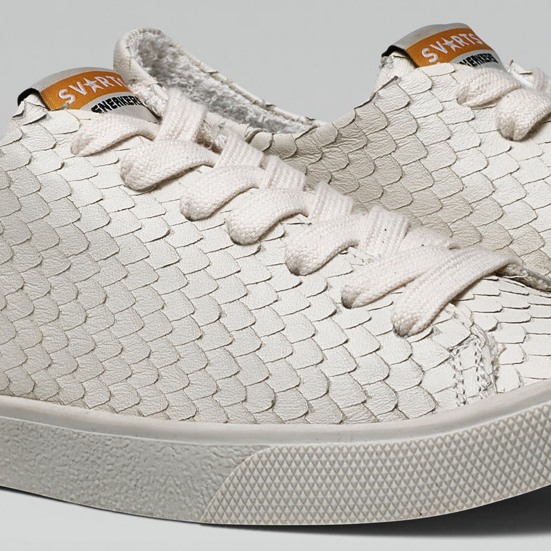 Tênis Adri Couro Snake Off White