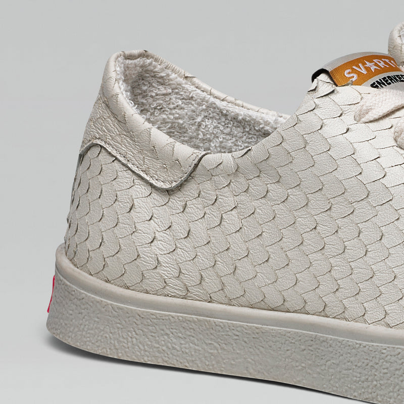 Tênis Adri Couro Snake Off White