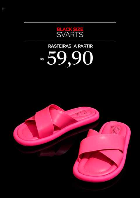 Rasteiras a partir de R$59,90