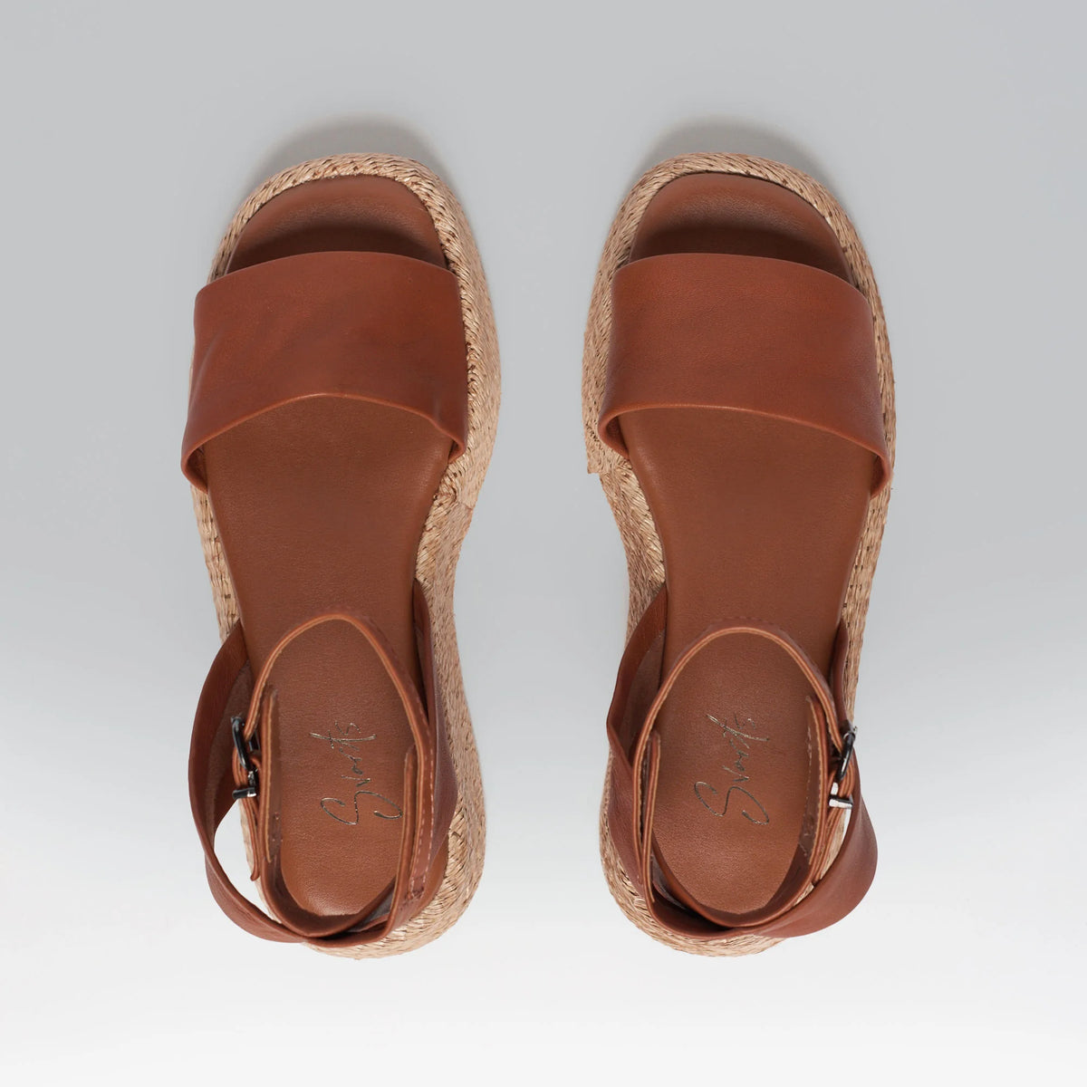 Anabela Flatform Couro Ana Whisky